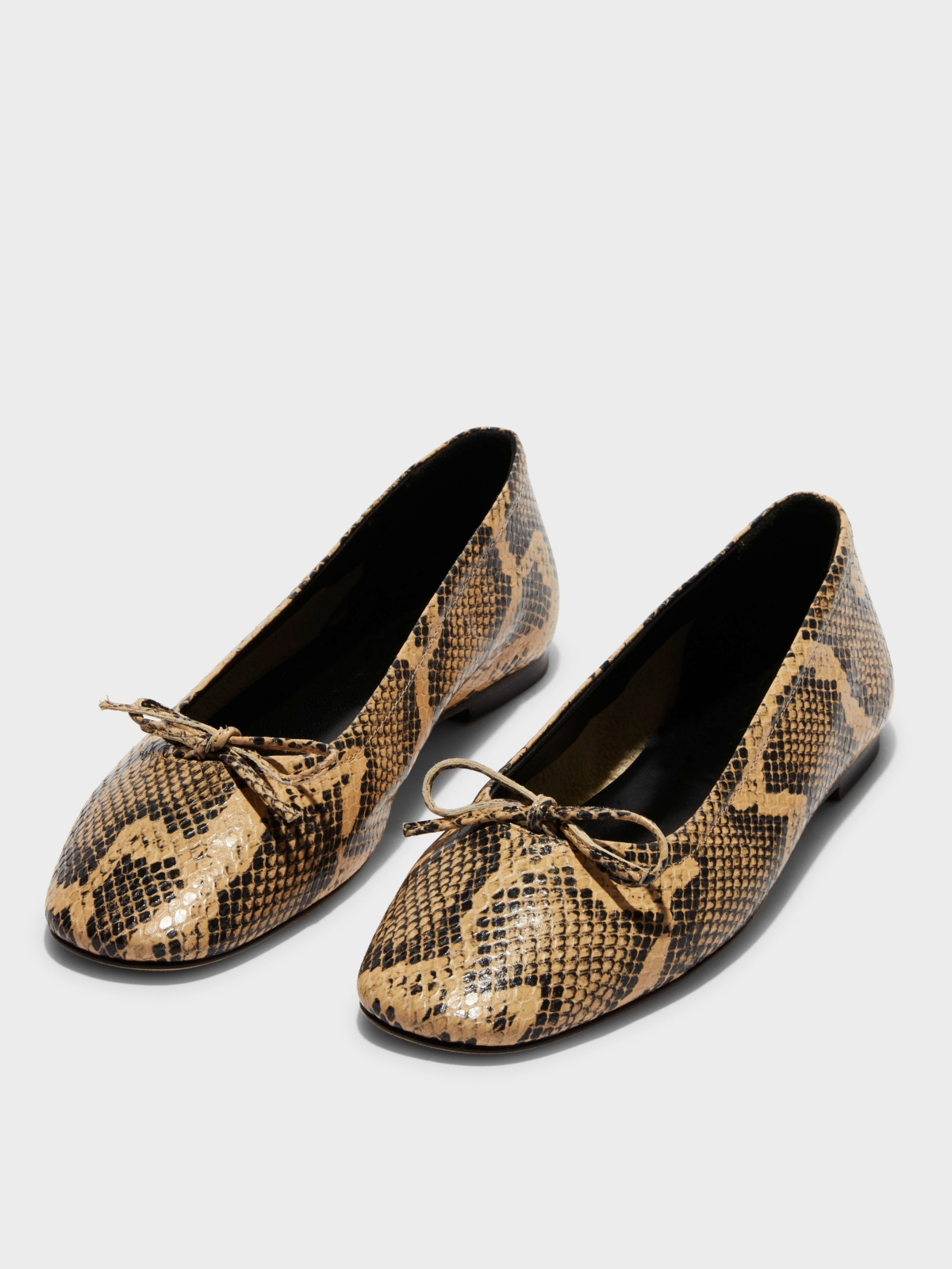 Snakeskin ballet flats sales