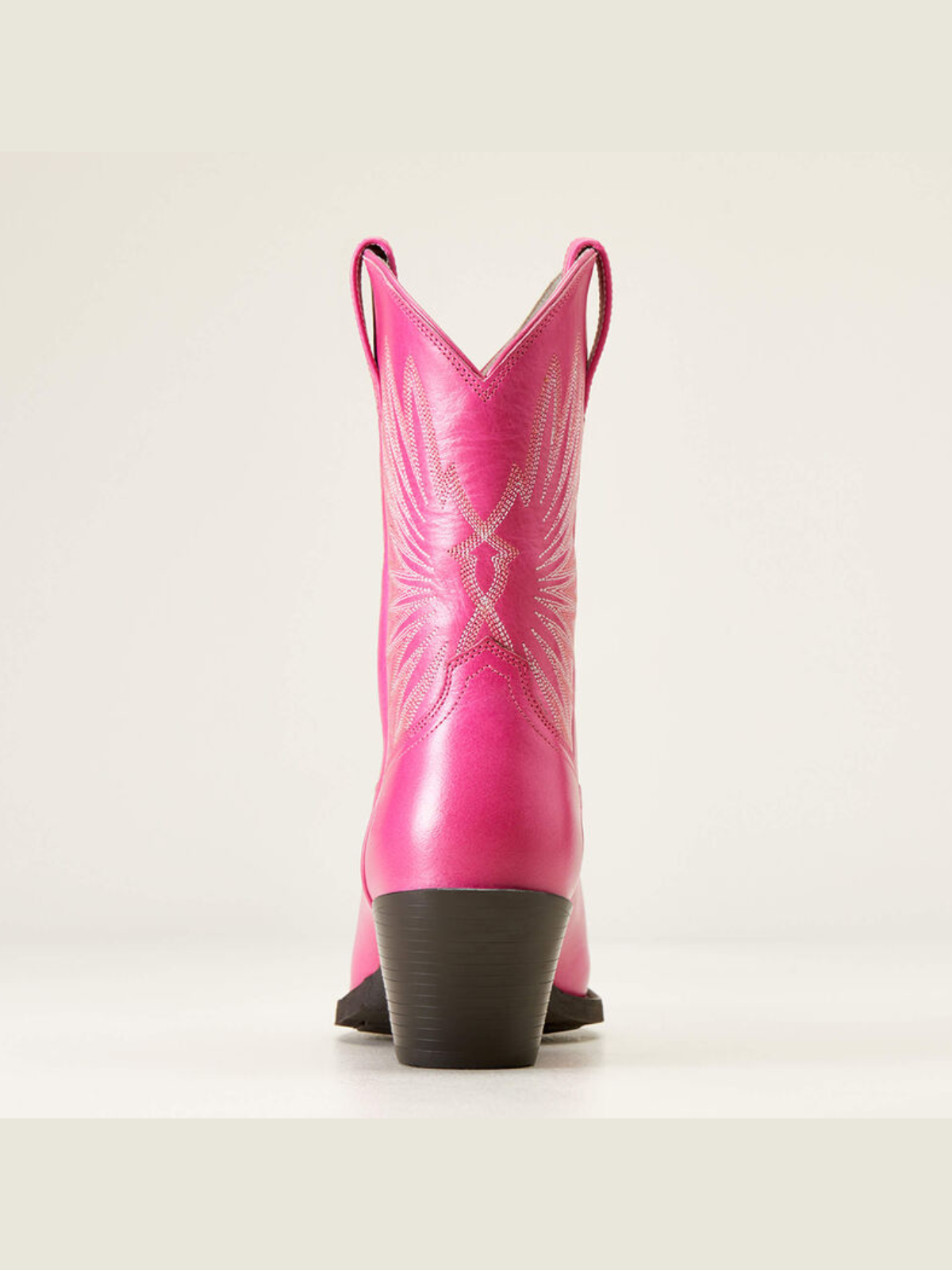 Pink Embroidery Snip-Toe Mid Calf Cowgirl Boots For Women