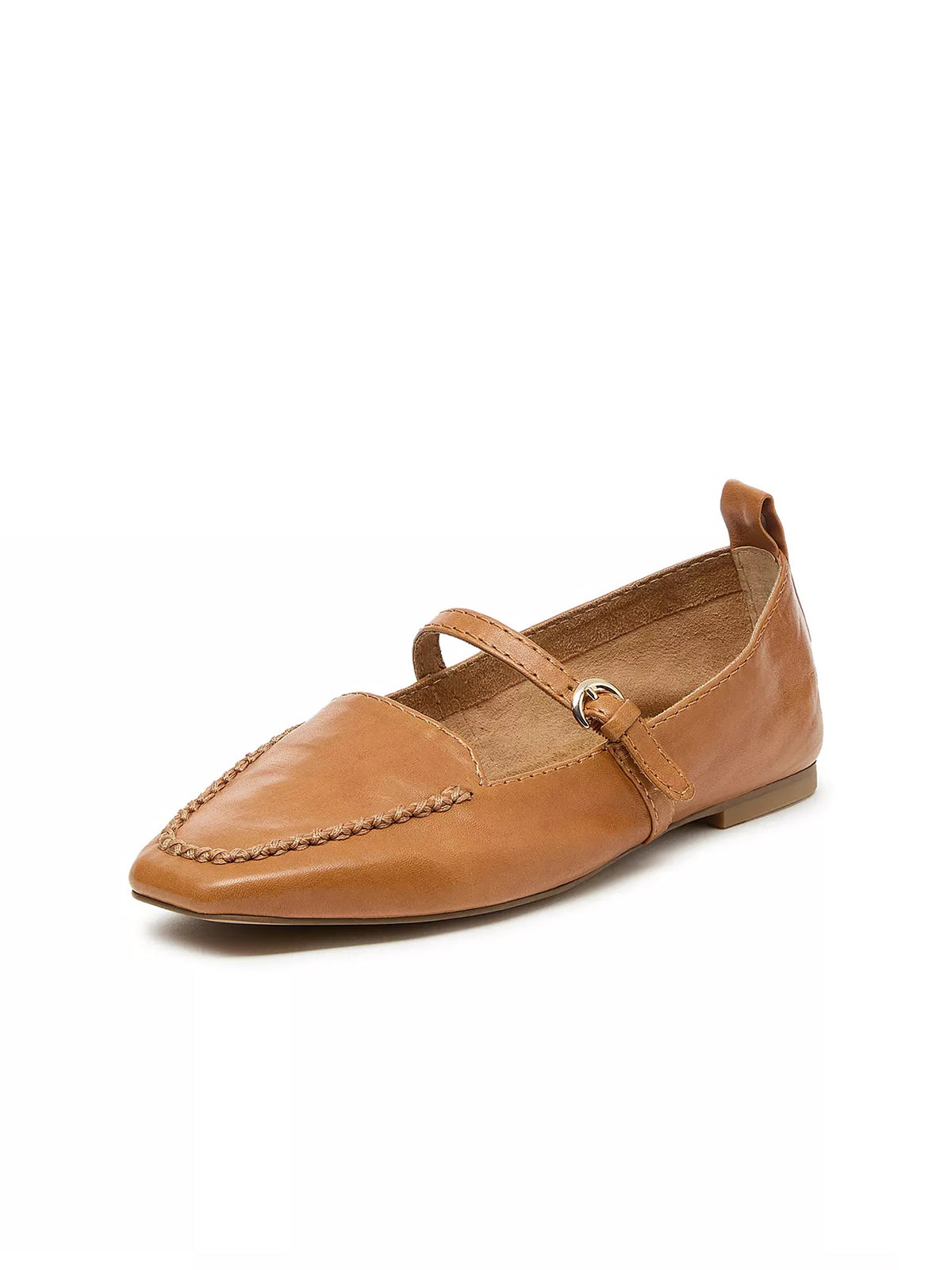 Honey Square-Toe Slip-On Mary Jane Flats Loafers