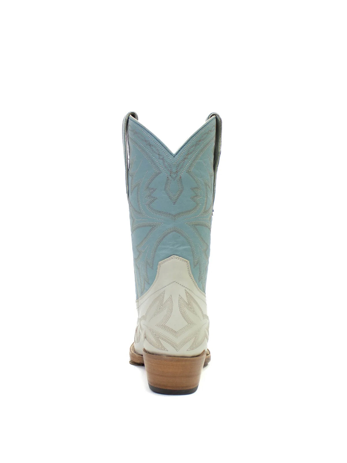Western Embroidery Snip-Toe Classic Ankle Cowgirl Boots – Wheat/ Blue