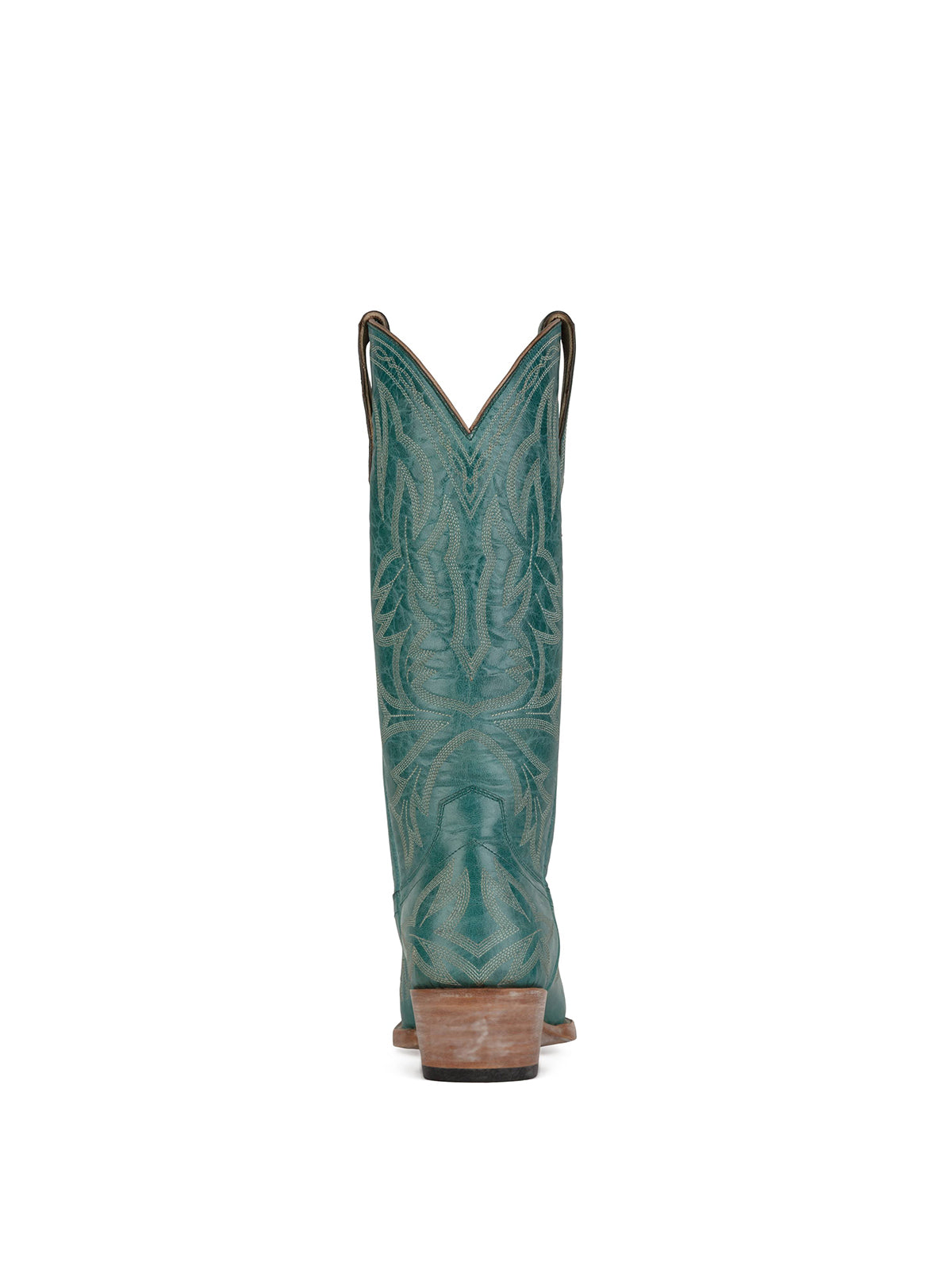 Western Embroidery Snip-Toe Classic Mid Calf Cowgirl Boots – Teal