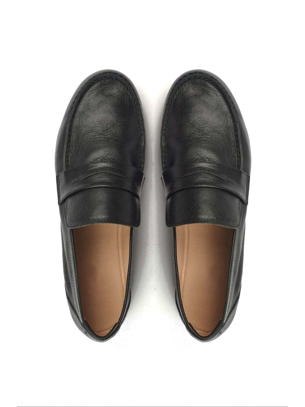 Round-Toe Slip-On Chic Loafers Flats - Black