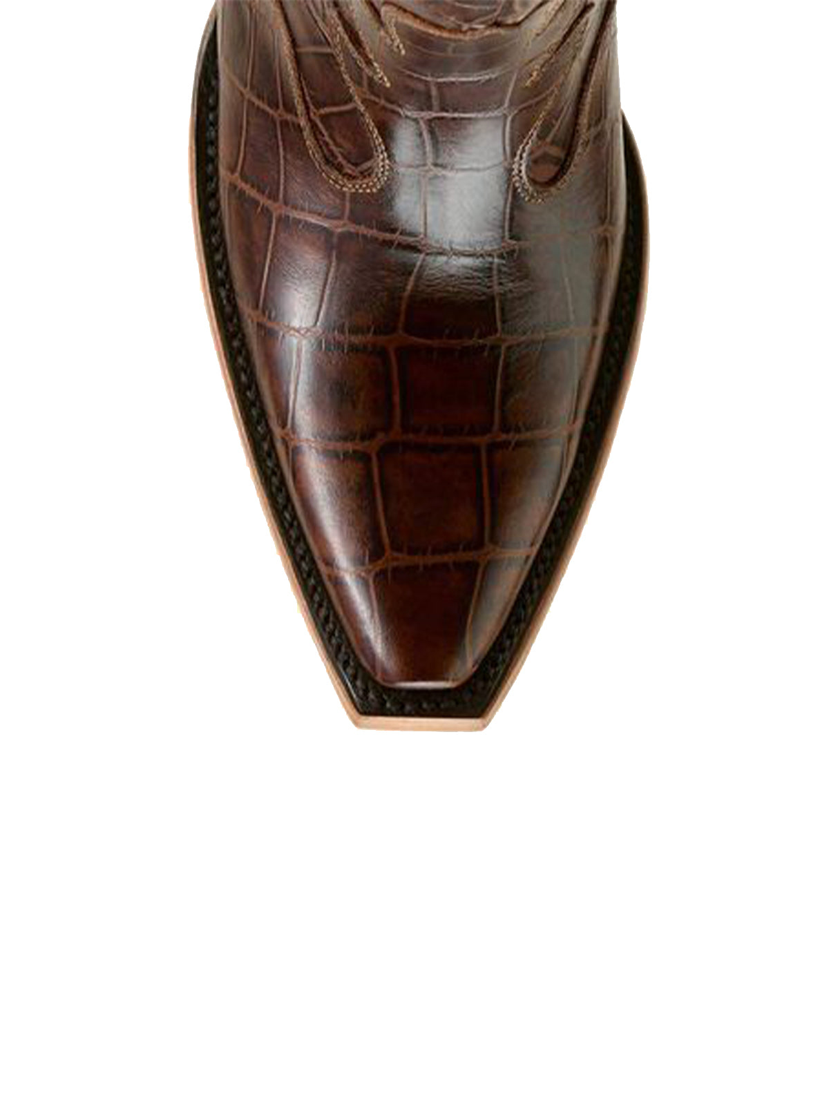 Coffee Stone-Print Snip-Toe Half-Zip Knee High Cowgirl Boots