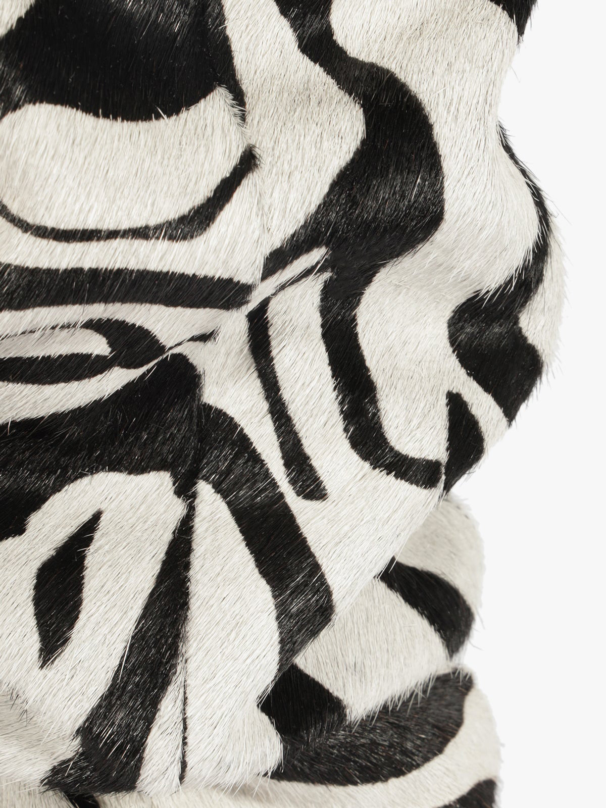 Zebra Pointed-Toe Slouch Wide Calf Knee High Tall Boots For Women