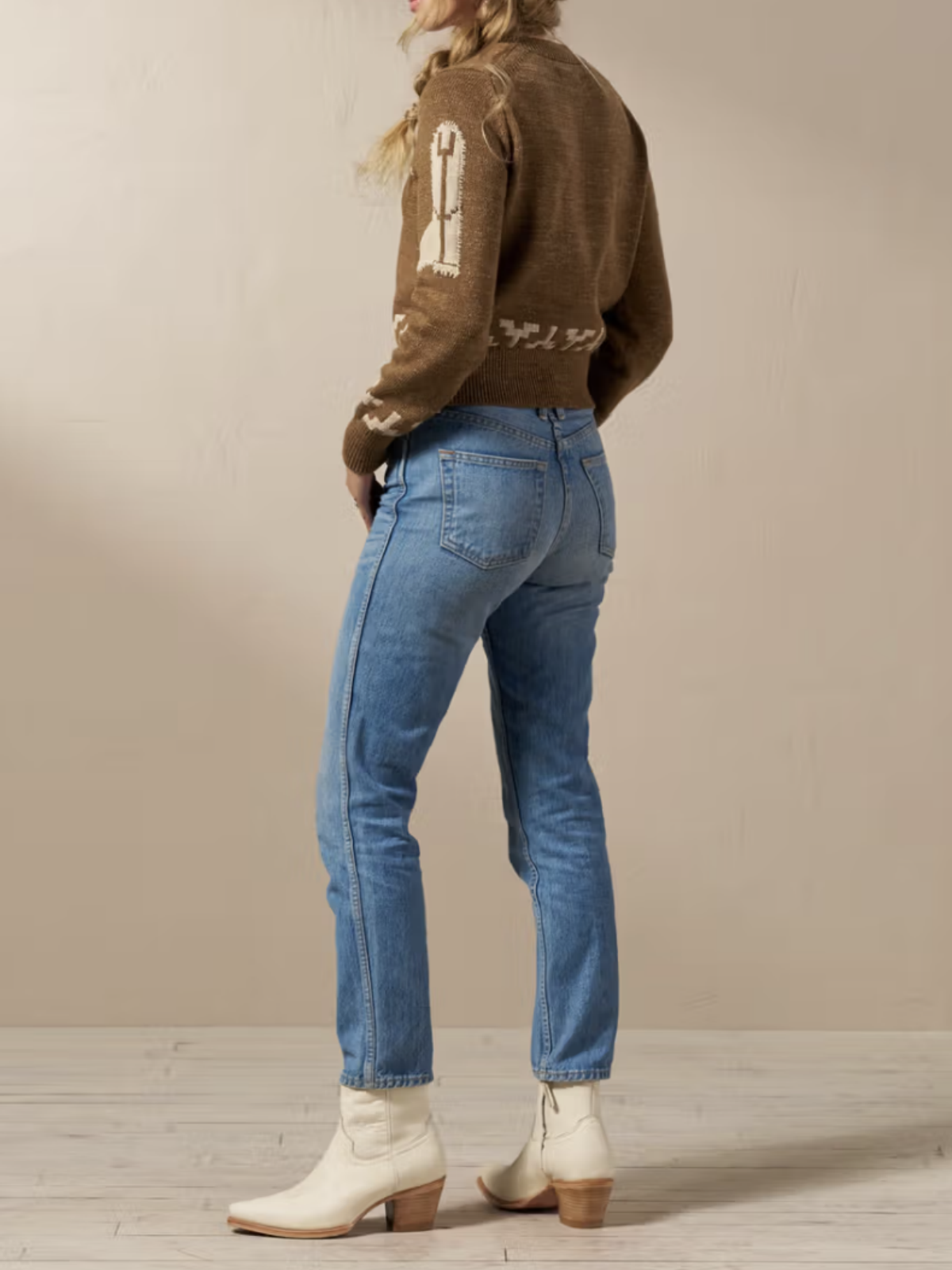 Classic Snip-Toe Inside Full-Zip Ankle Booties - Bone