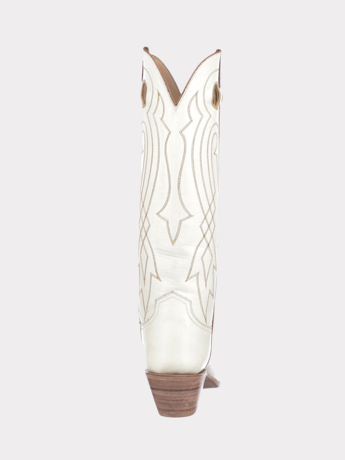 Ivory Snip-Toe Embroidery Cutout Wide Mid Calf Tall Cowgirl Boots