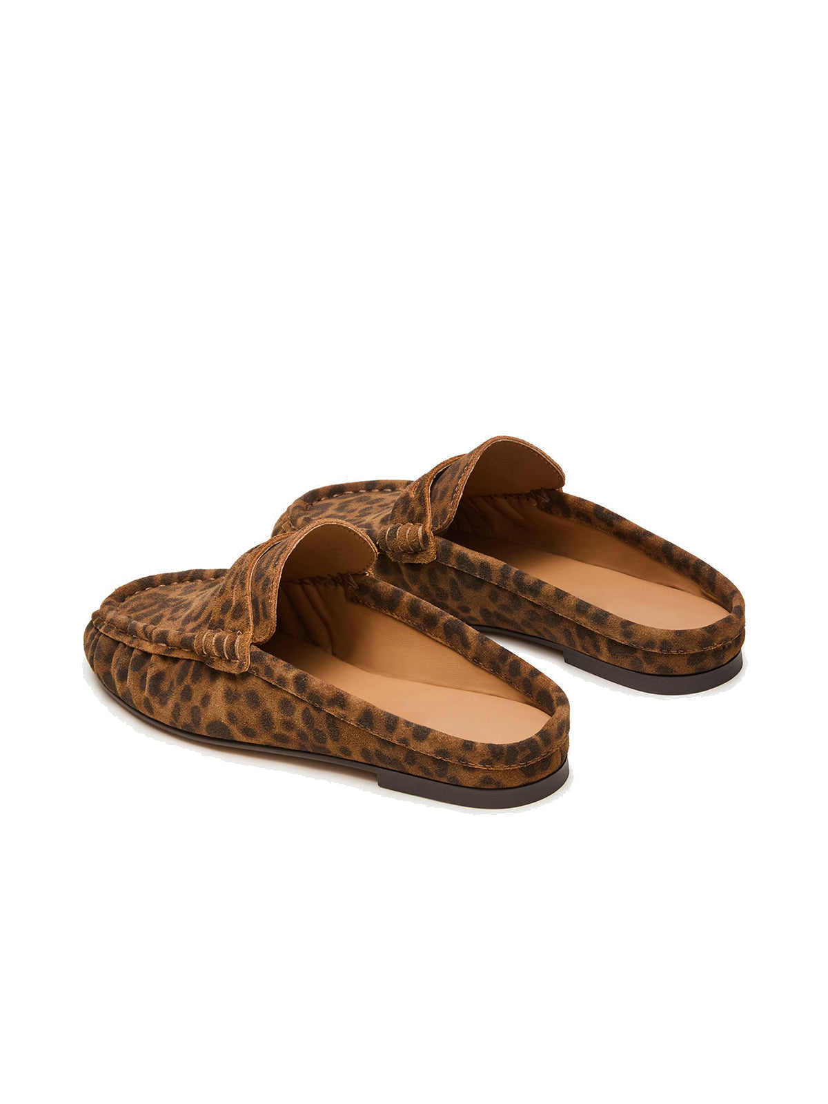 Leopard Faux Suede Round-Toe Stylish Slip-On Flats