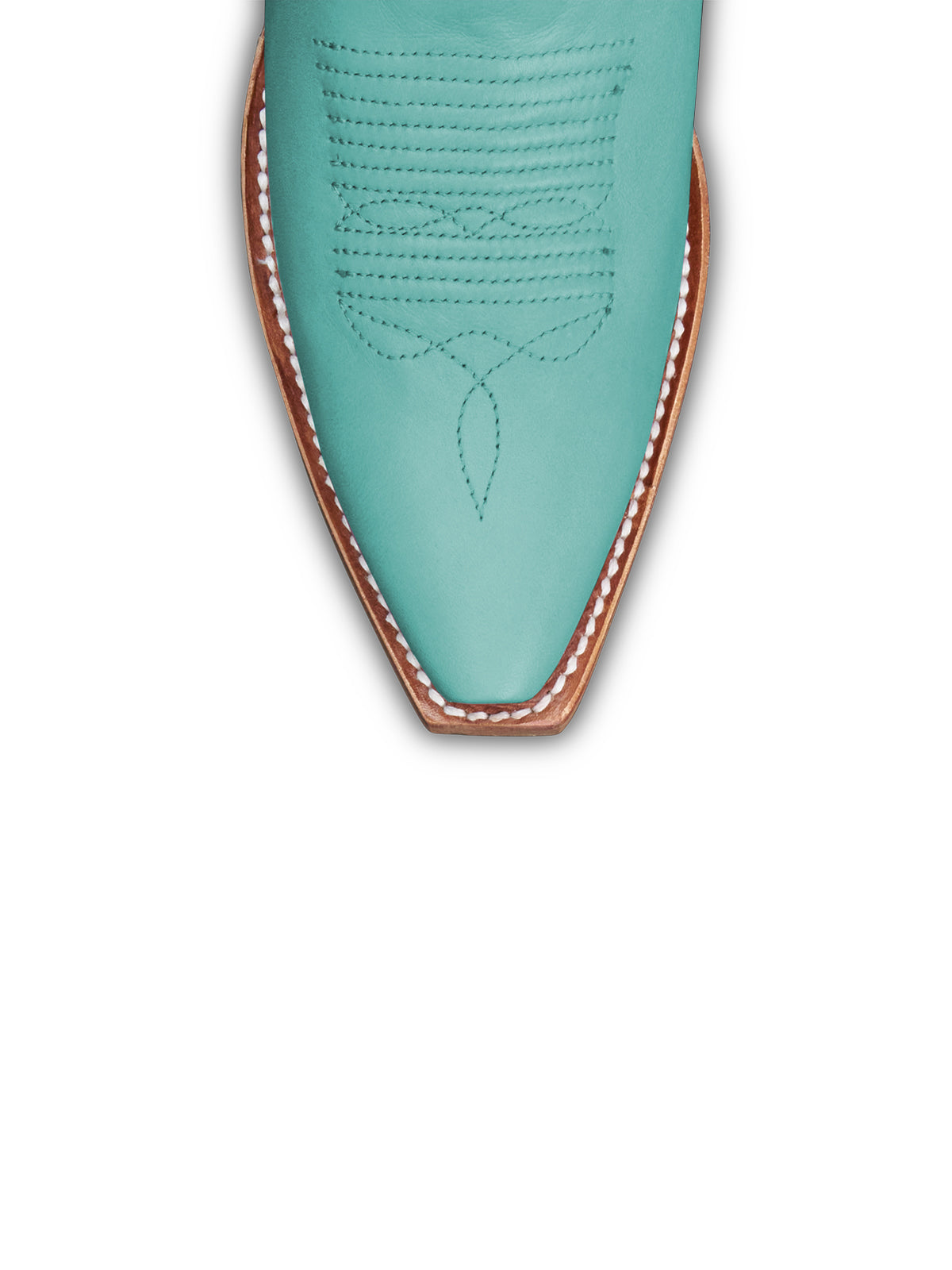 Turquoise Snip-Toe Embroidery Wide Calf Knee High Cowgirl Boots