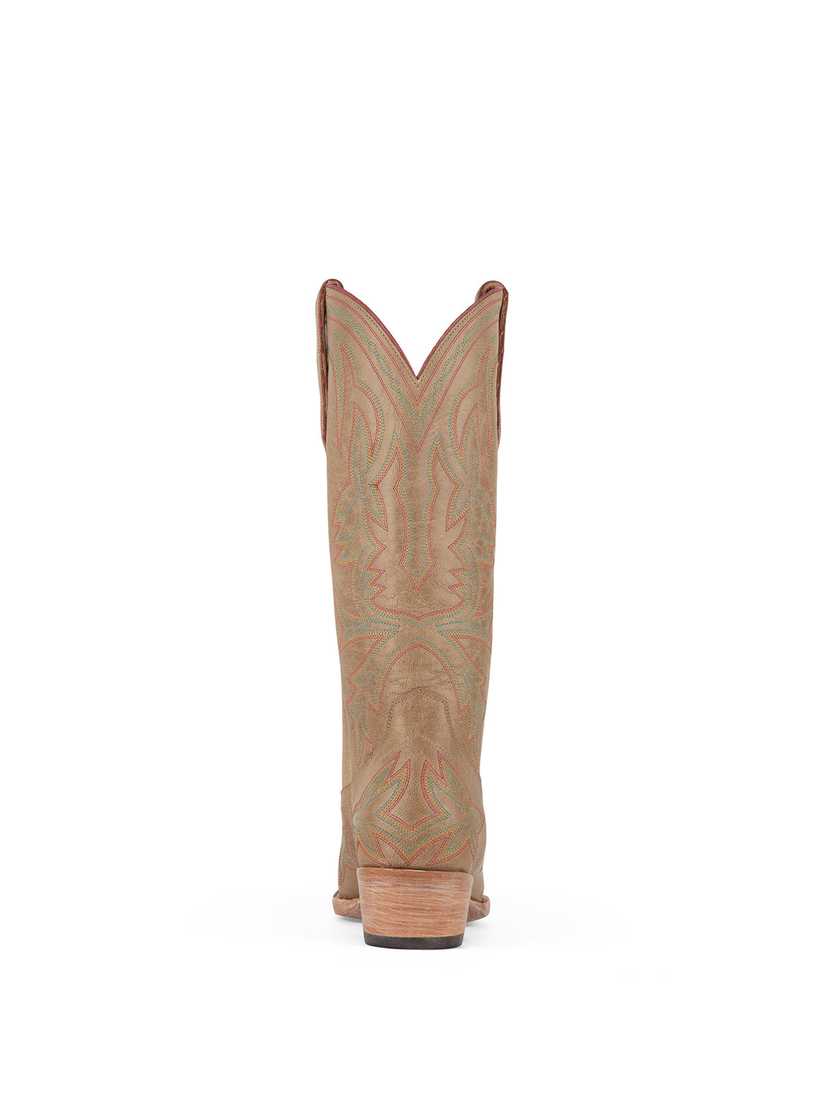 Western Embroidery Snip-Toe Classic Mid Calf Cowgirl Boots – Light Tan