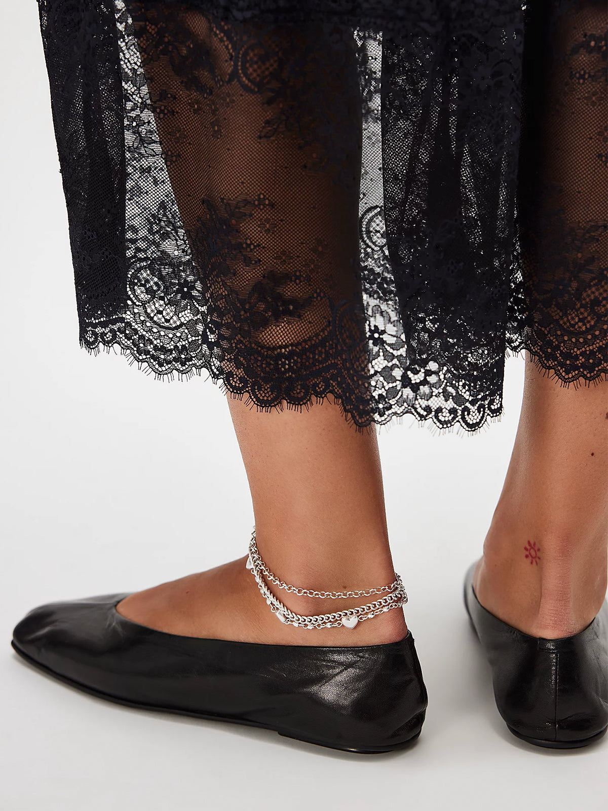 Classic Square-Toe Slip-On Flats - Black