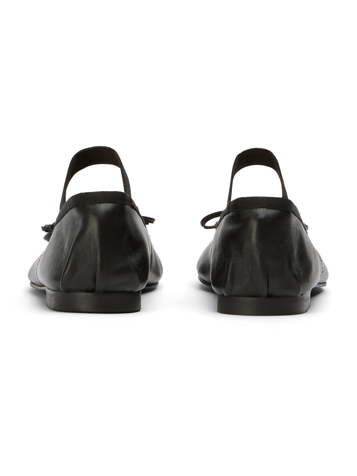 Black Round-Toe Front Bow Mary Jane Stylish Ballet Flats