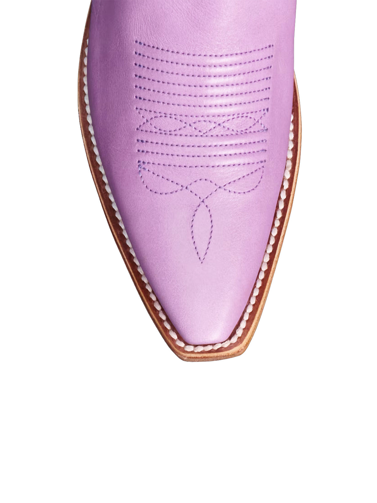 Light Purple Snip-Toe Embroidery Ankle Booties