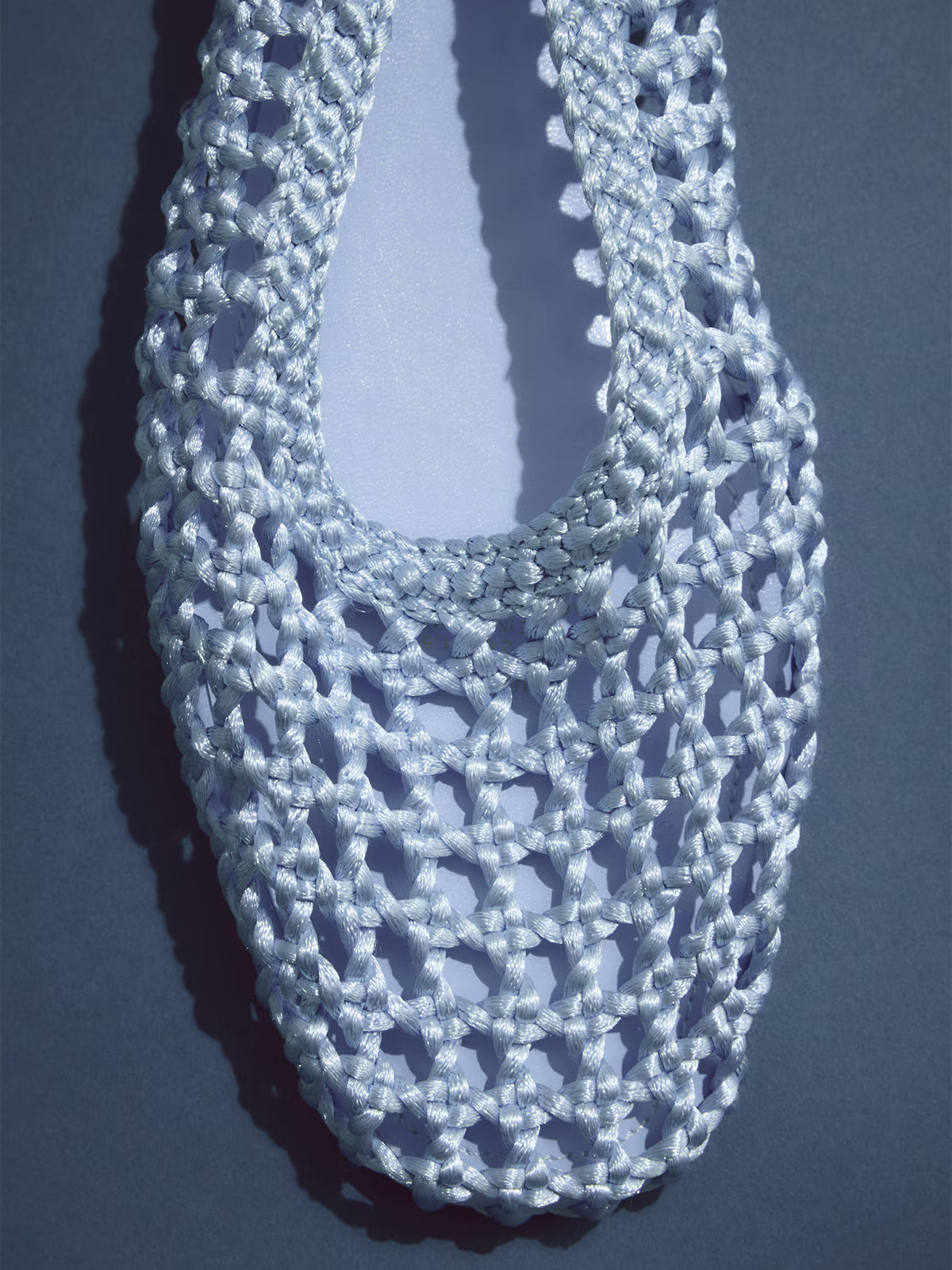 Blue Satin Woven Square-Toe Simple Ballet Flats