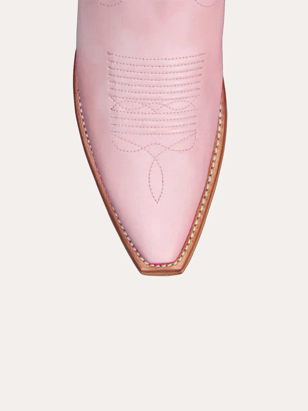 Pink Snip-Toe Embroidery White Heart Inlay Mid Calf Cowgirl Boots