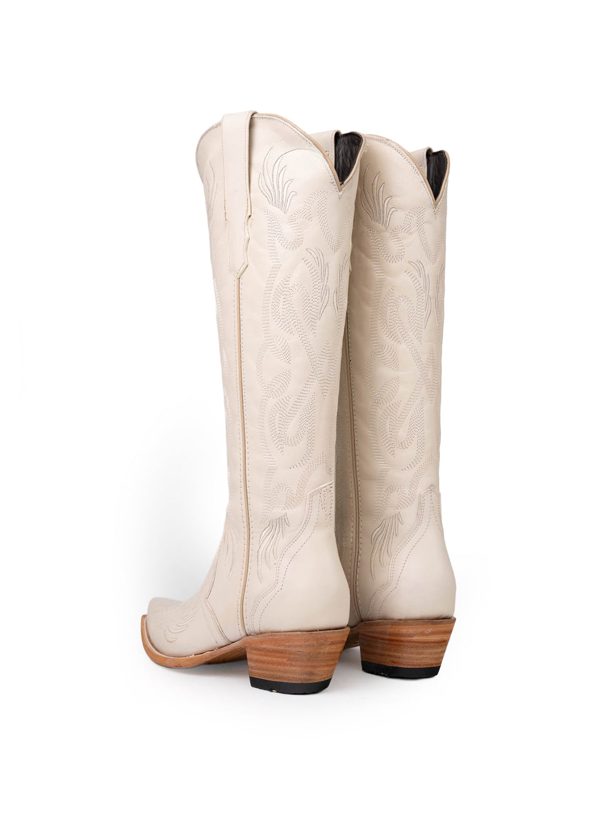 Bone Western Snip-Toe Wide Calf Knee High Cowgirl Boots