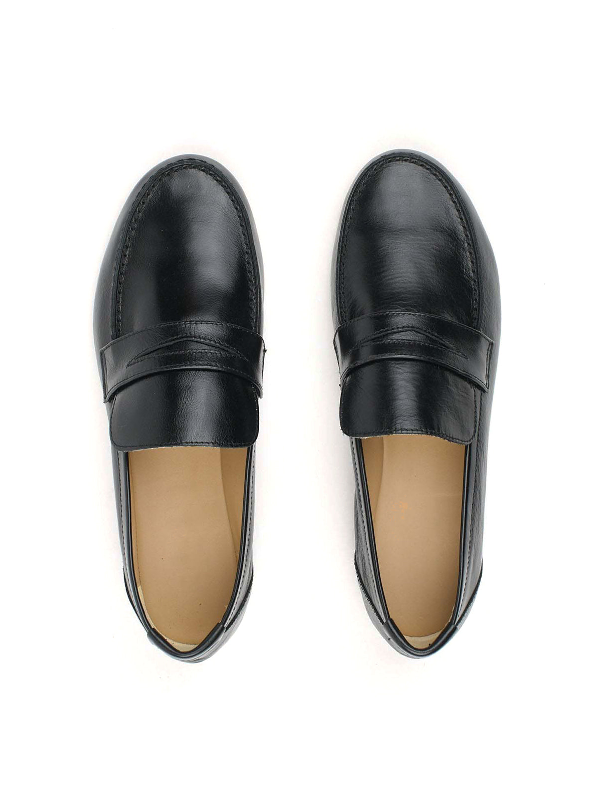 Round-Toe Slip-On Chic Loafers Flats - High Black