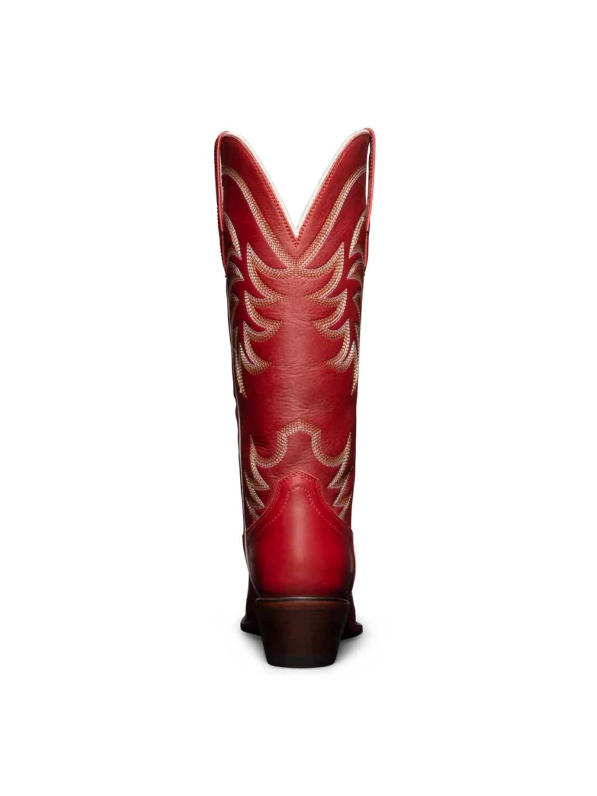 Scarlet Embroidery Snip-Toe Wide Mid Calf Cowgirl Tall Boots