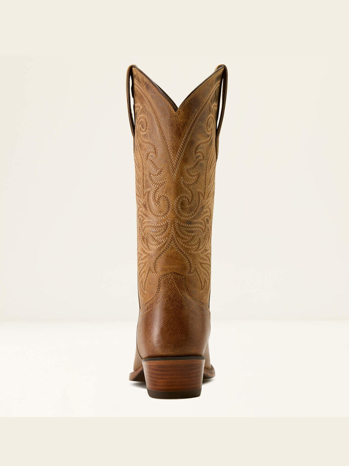 Brown Round-Toe Delicate Embroidery Chic Mid Calf Cowgirl Boots