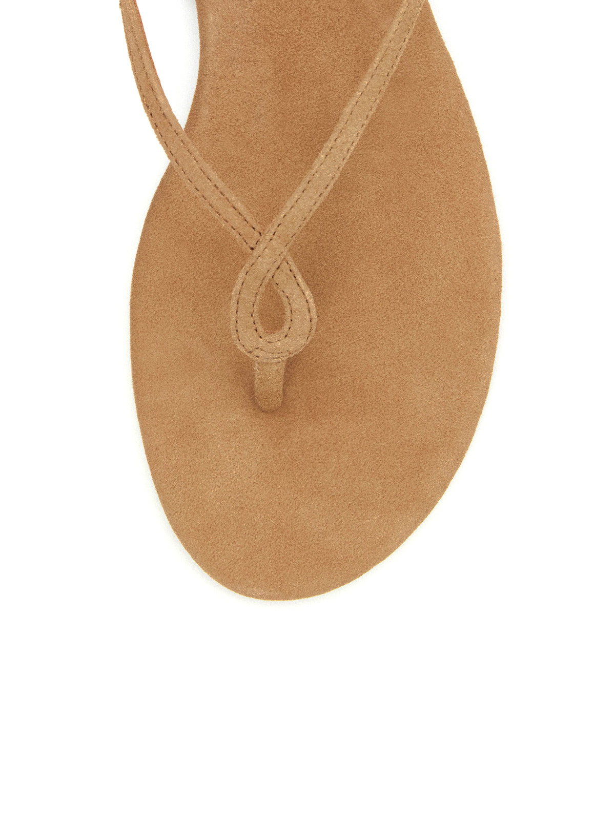 Brown Faux Suede Round-Toe Strappy And Ankle Strap Sandals Flats