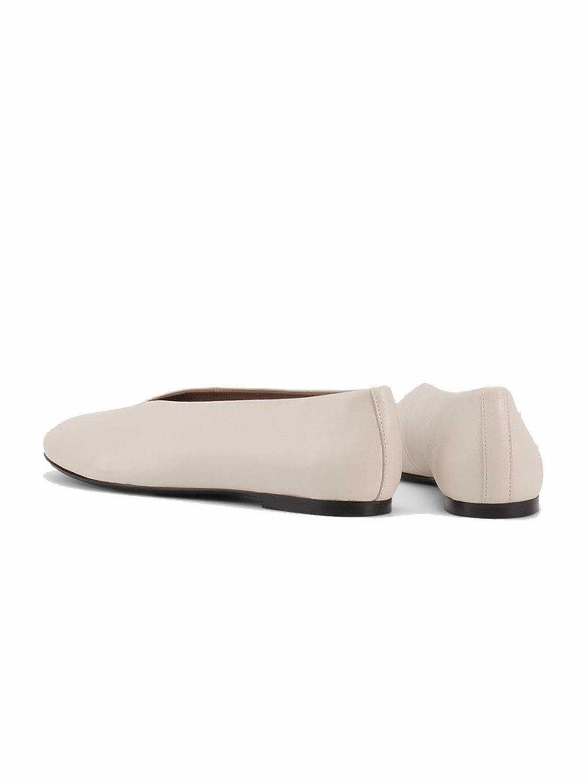 Beige Round-Toe Stylish Ballet Simple Flats