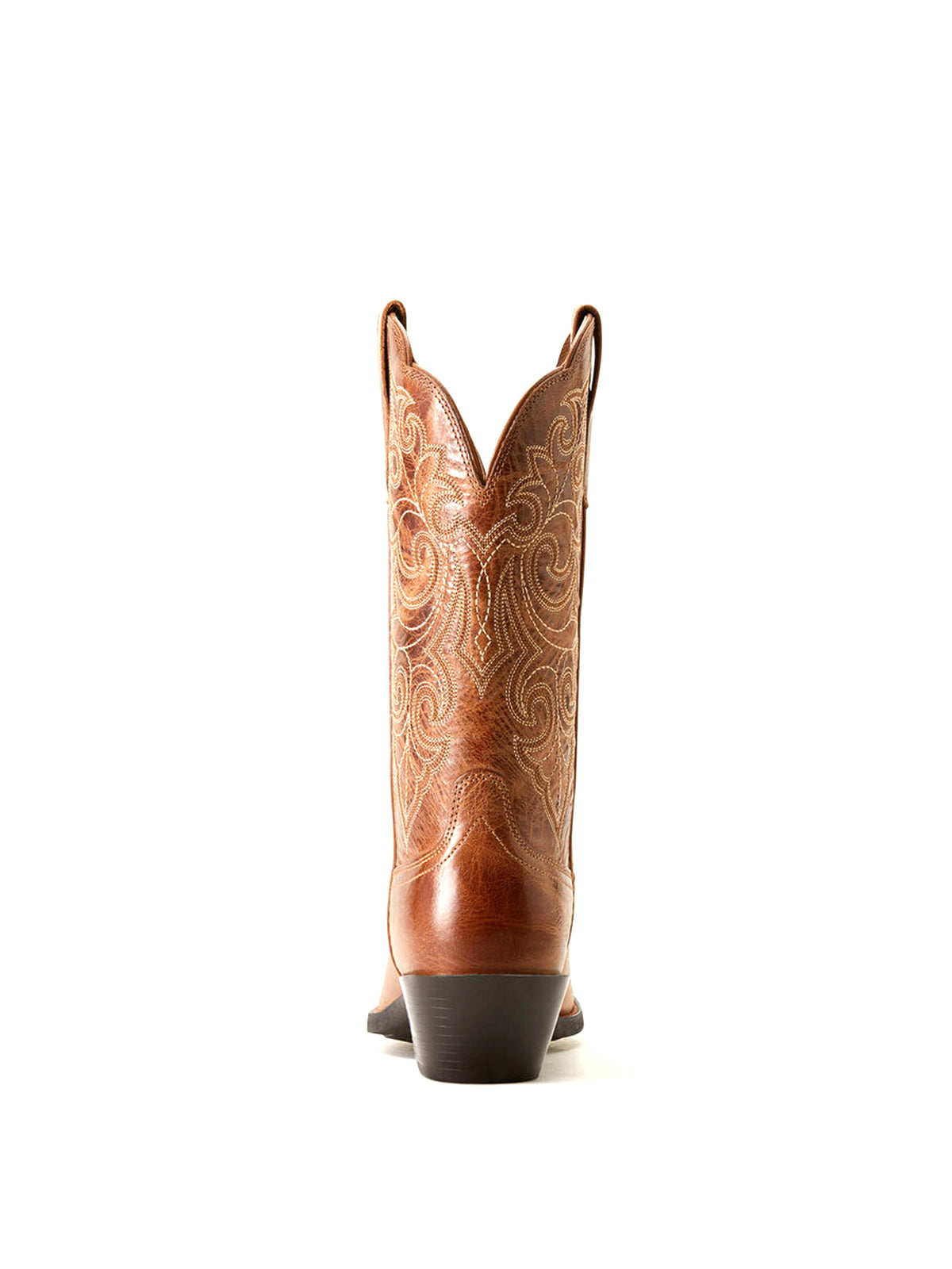 Brown Square-Toe Stitching Western Mid Calf Cowgirl Boot