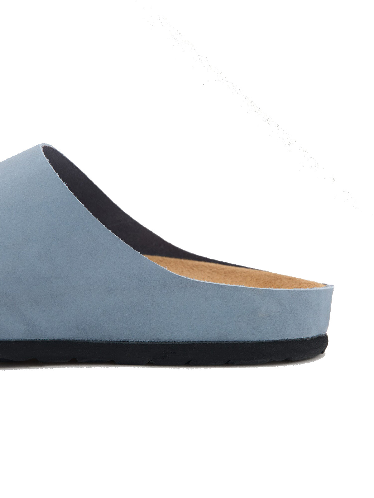 Gray Faux Suede Round-Toe Simple Slip-On Mules Flats