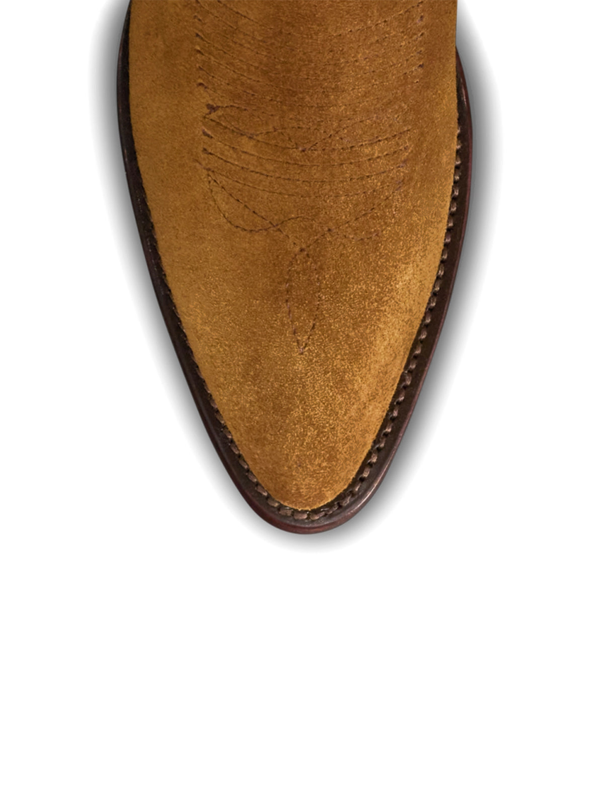 Western Embroidery Almond-Toe Tall Knee High Cowgirl Boots - Sienna Faux Suede