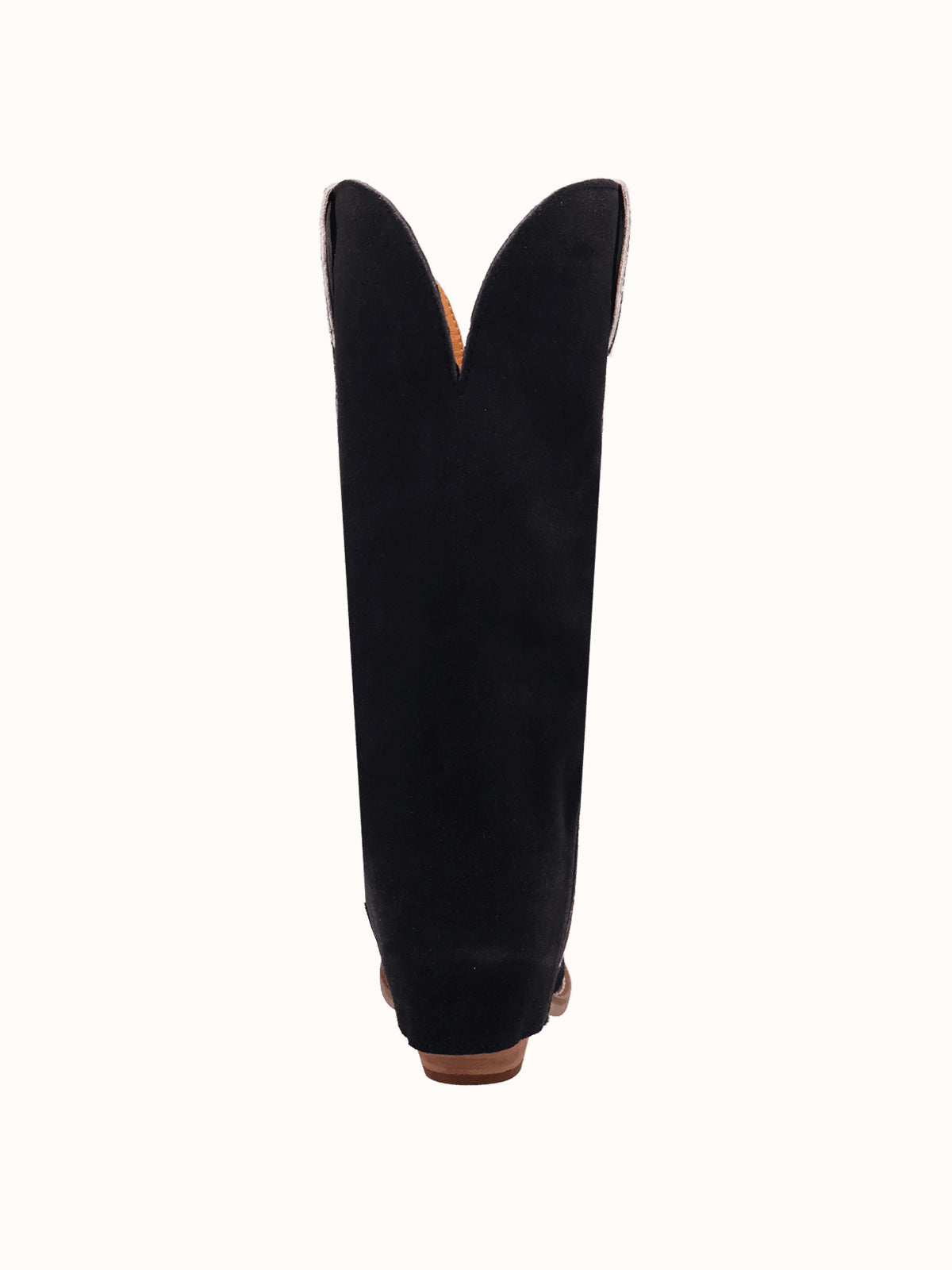 Black Faux Suede And Cow Pattern Snip-Toe Fold-Over Wide Calf Knee High Cowgirl Boots