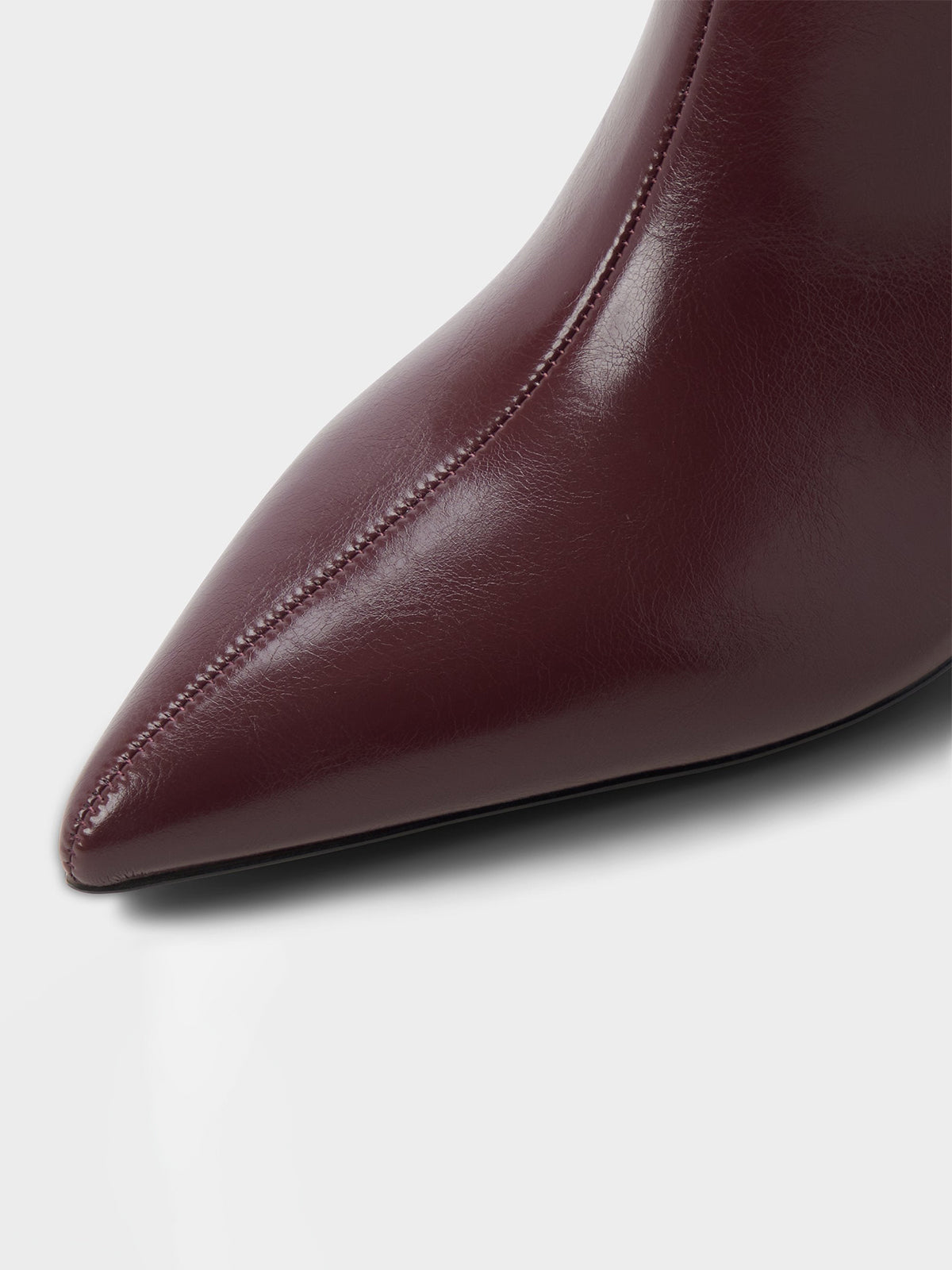 Black Pointed-Toe Sleek Wide Calf Knee High Stiletto Boots