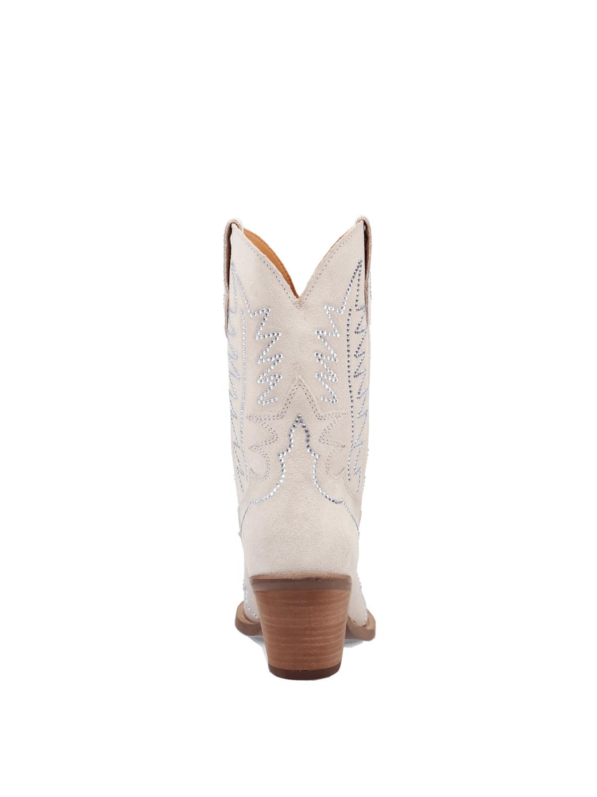 White Faux Suede Snip-Toe Western Embroidery With Rhinestones Ankle Cowgirl Boots