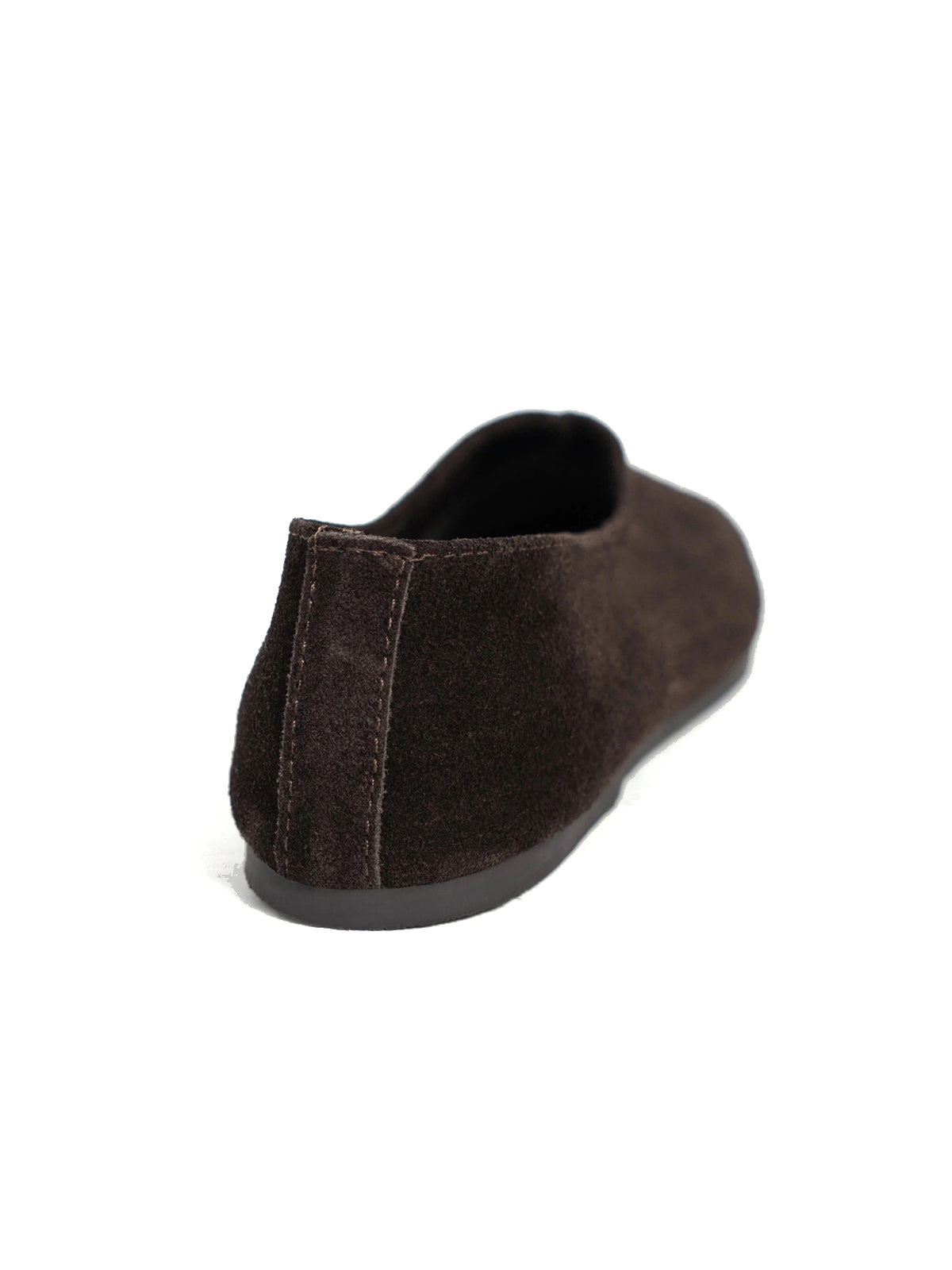 Coffee Cow Suede Round-Toe Slip-On Simple Flats