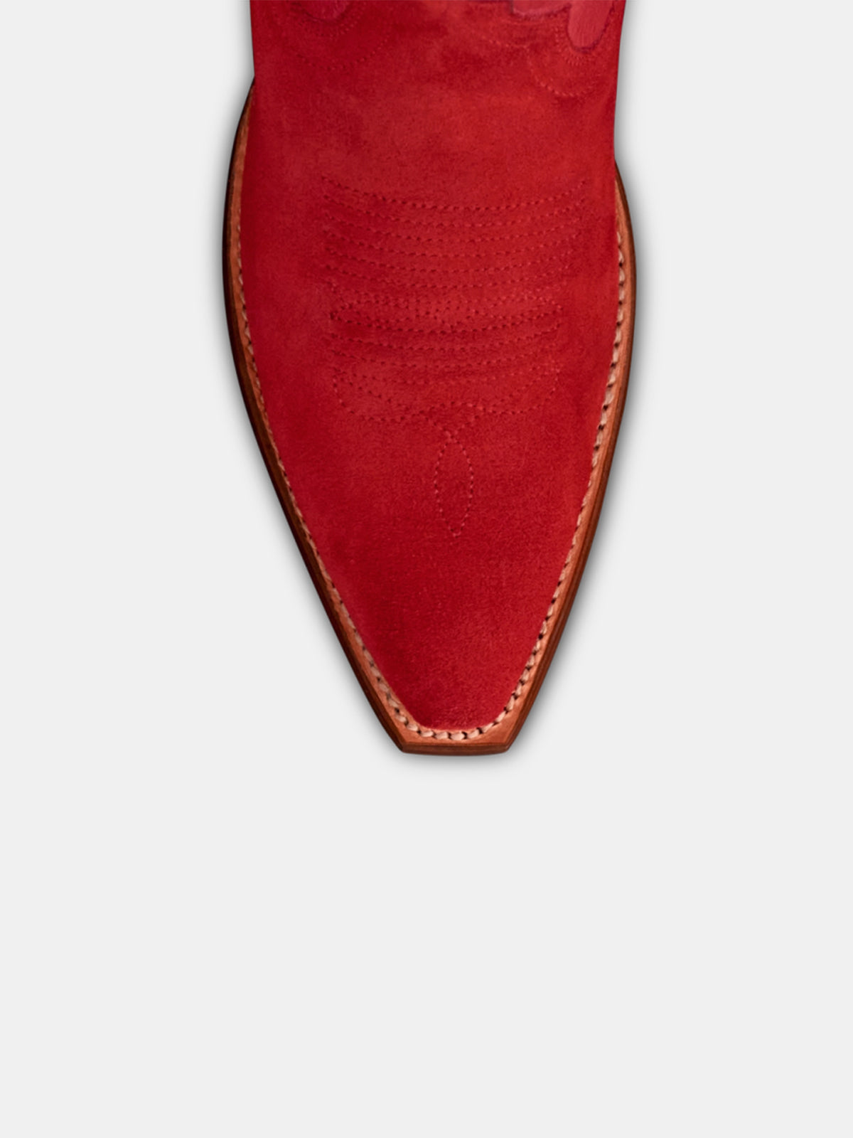 Retro Embroidery Snip-Toe Chic Mid Calf Cowgirl Boots - Red