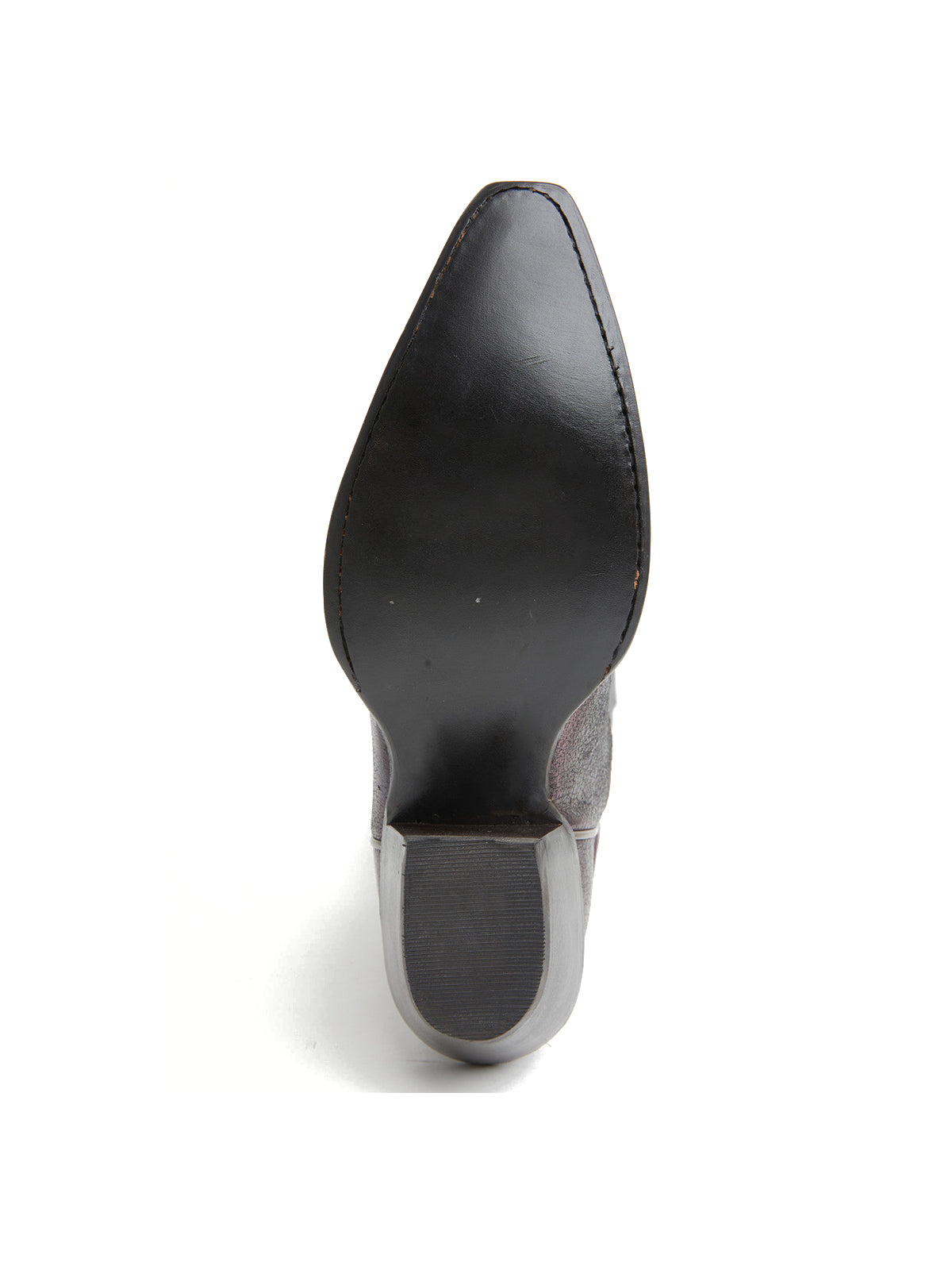 Metallic Pewter Snip-Toe Embroidery Wide Calf Knee High Cowgirl Boots