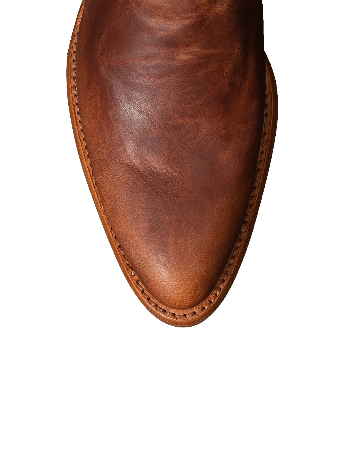 Brown Round-Toe Classic Ankle Cowgirl Booties