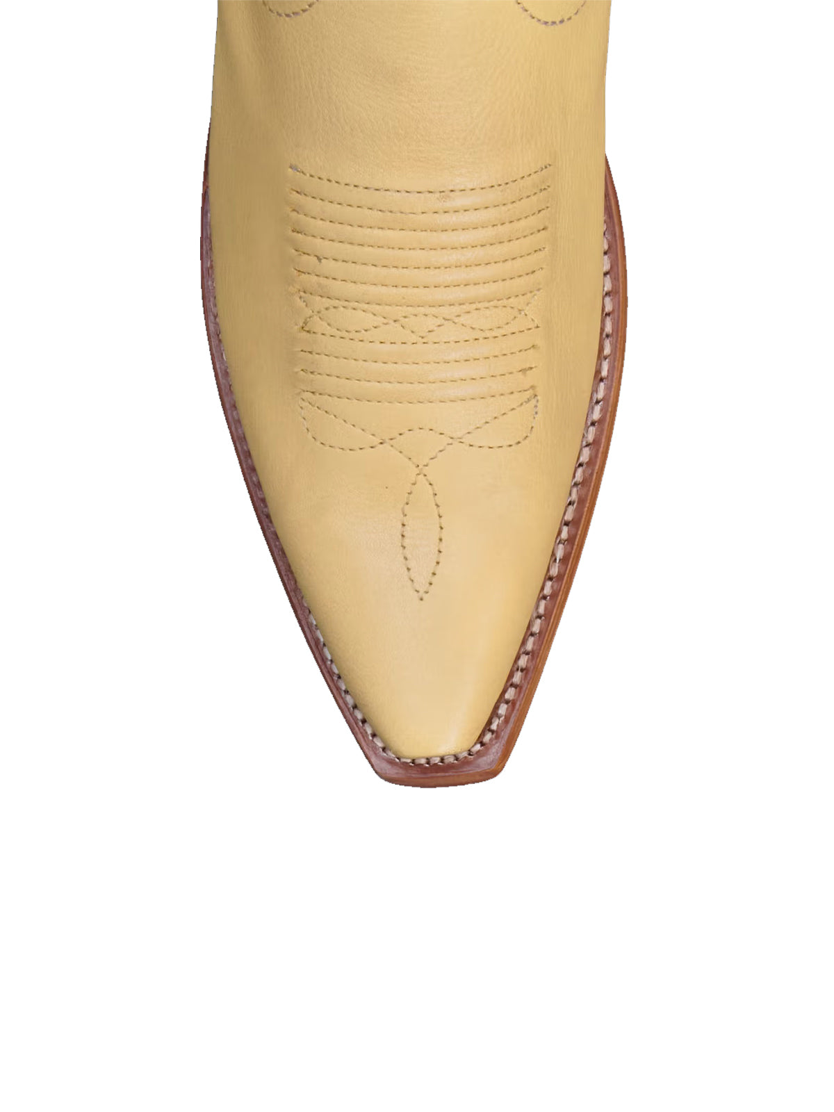 Marigold Yellow Snip-Toe Embroidery Wide Calf Knee High Cowgirl Boots