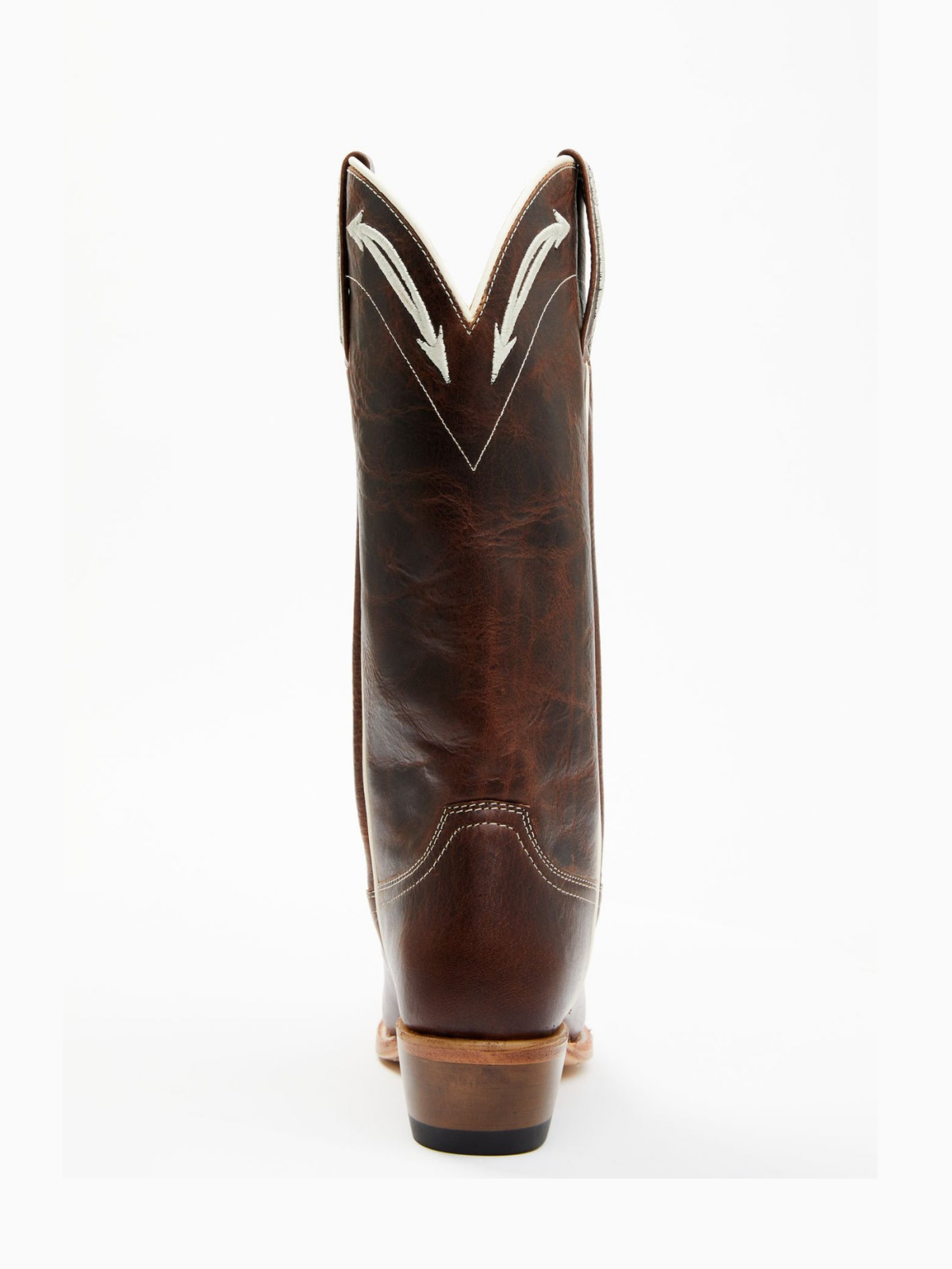 Brown Snip-Toe Arrows Inlay Wide Mid Calf Tall Cowgirl Boots