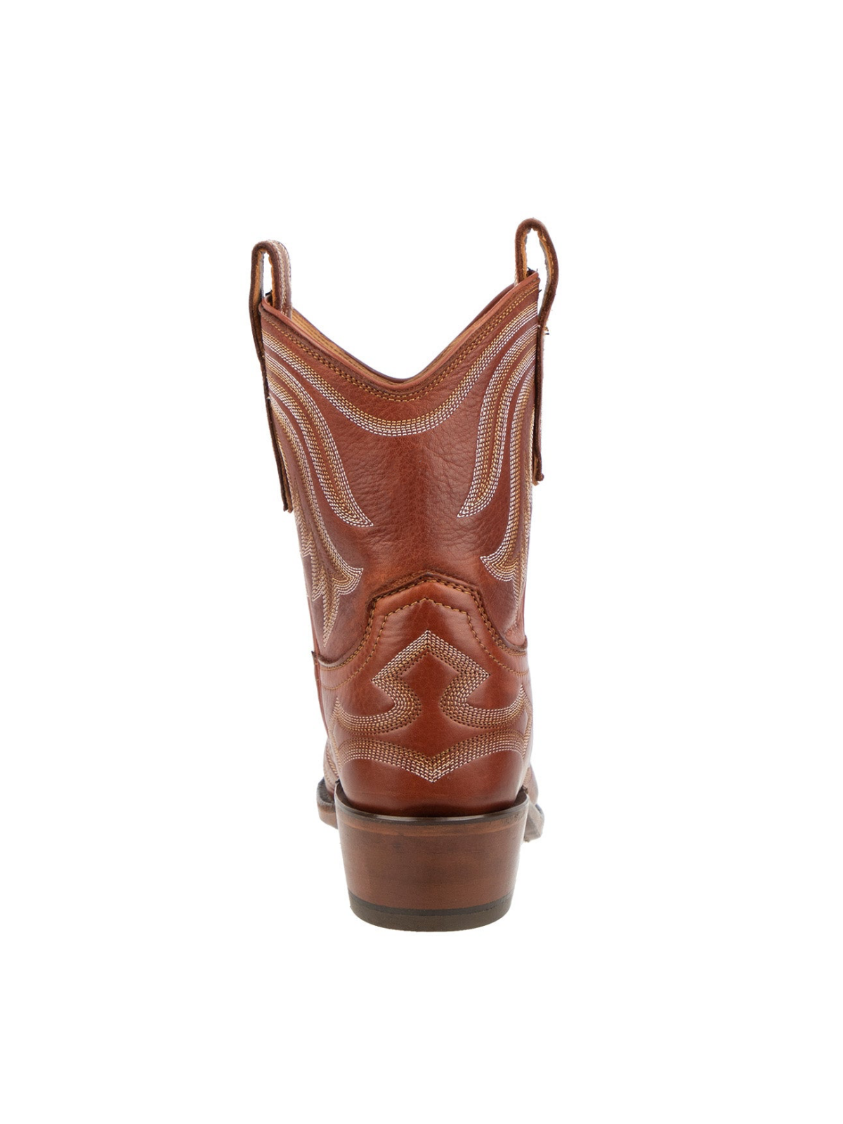 Embroidery Snip-Toe Wide Mid Calf Western Boots For Women - Mahogany