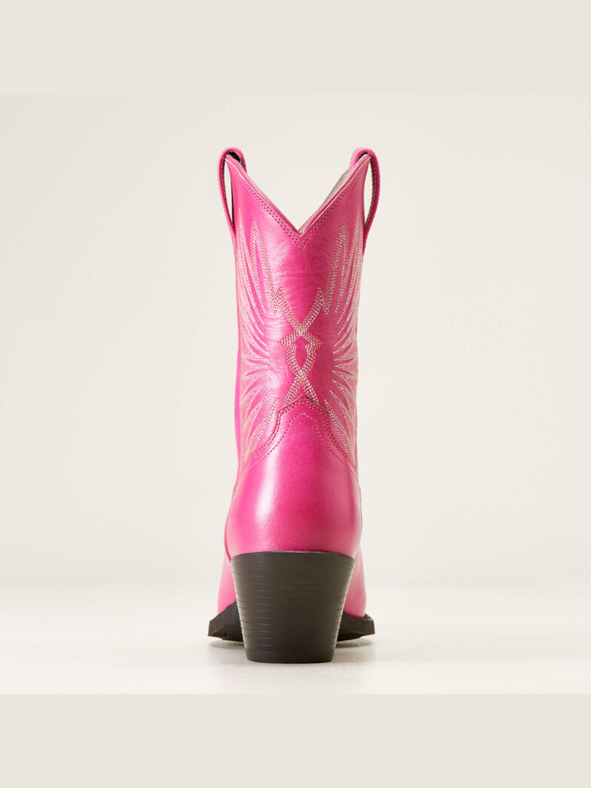 Pink Embroidery Snip-Toe Wide Mid Calf Cowgirl Boots