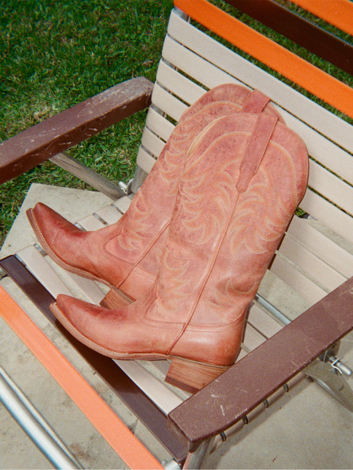 Amber Snip-Toe Embroidery Wide Calf Knee High Cowgirl Boots
