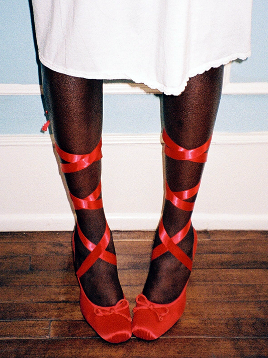 Satin Square-Toe Bow And Thick Ankle Strap Pump High Heels - Red