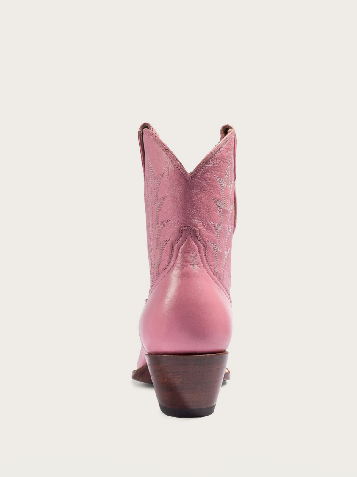 Pink Almond-Toe Embroidery Wide Mid Calf Western Boots For Women