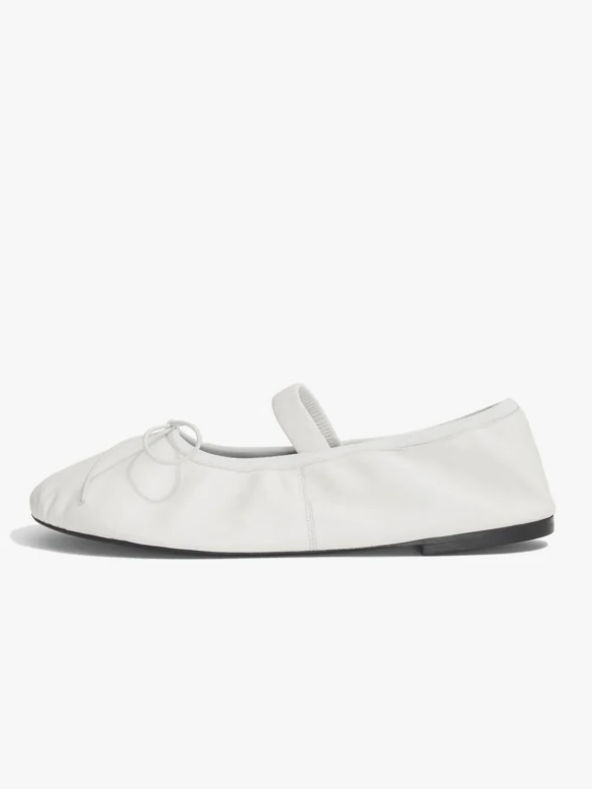 White Vegan Leather Super Cute Bow Ballet Flats Mary Janes