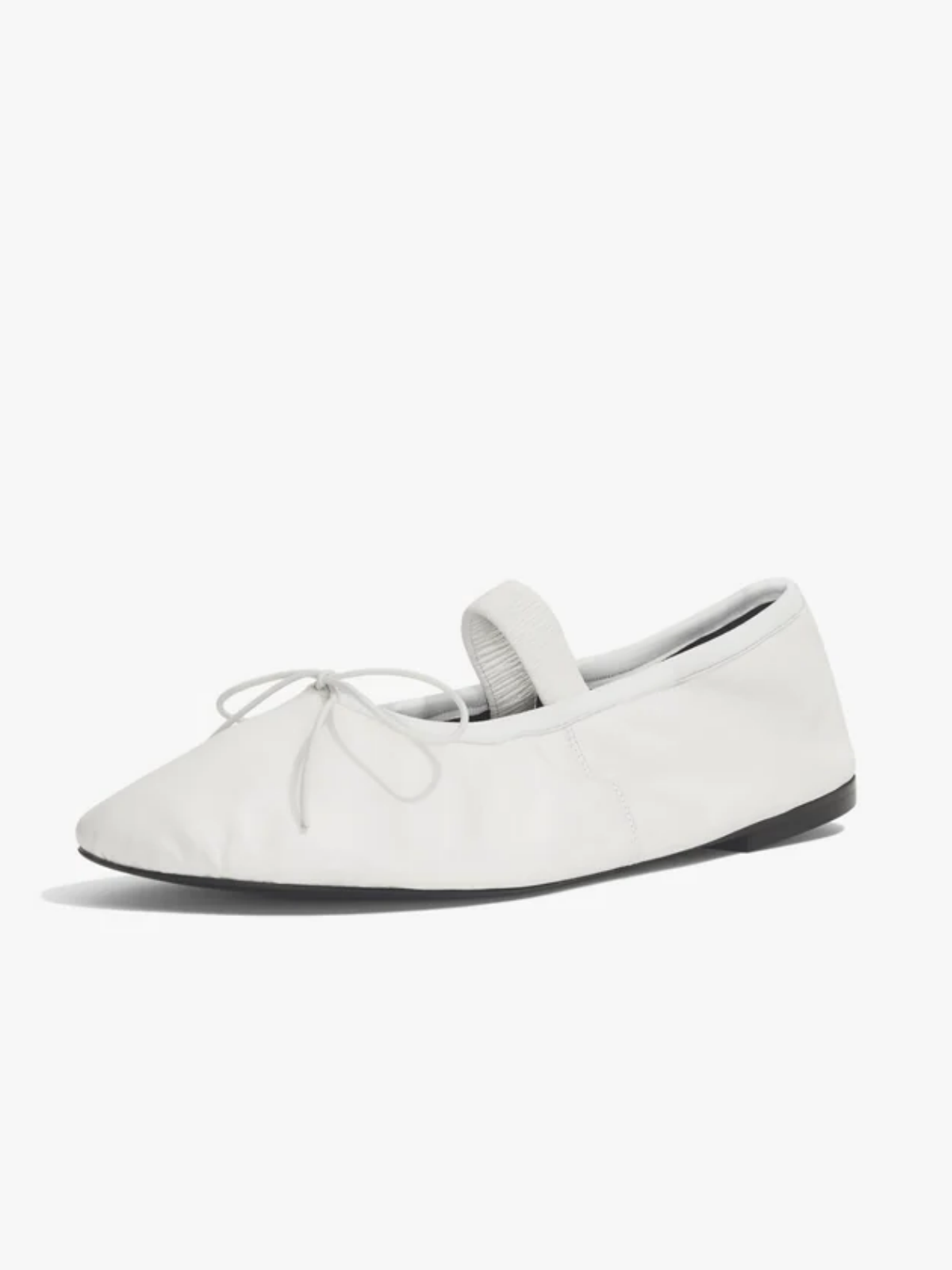 White Vegan Leather Super Cute Bow Ballet Flats Mary Janes