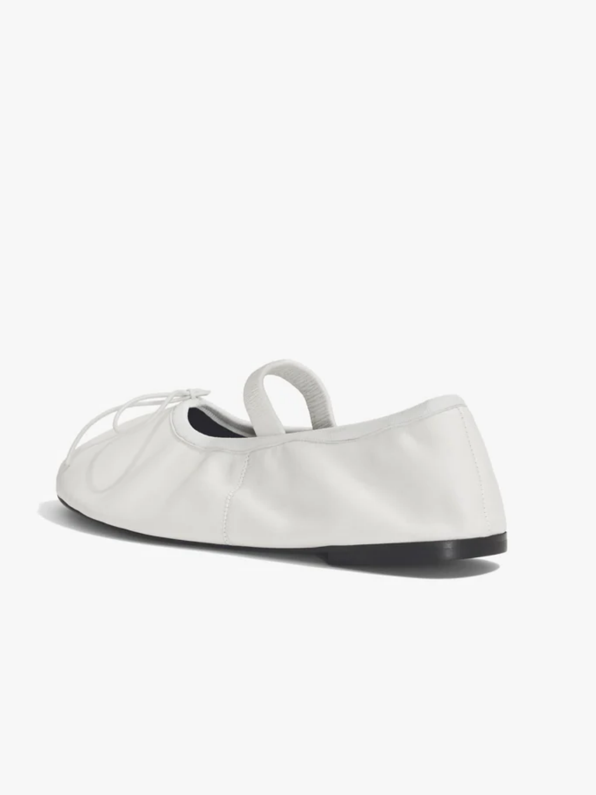 White Vegan Leather Super Cute Bow Ballet Flats Mary Janes