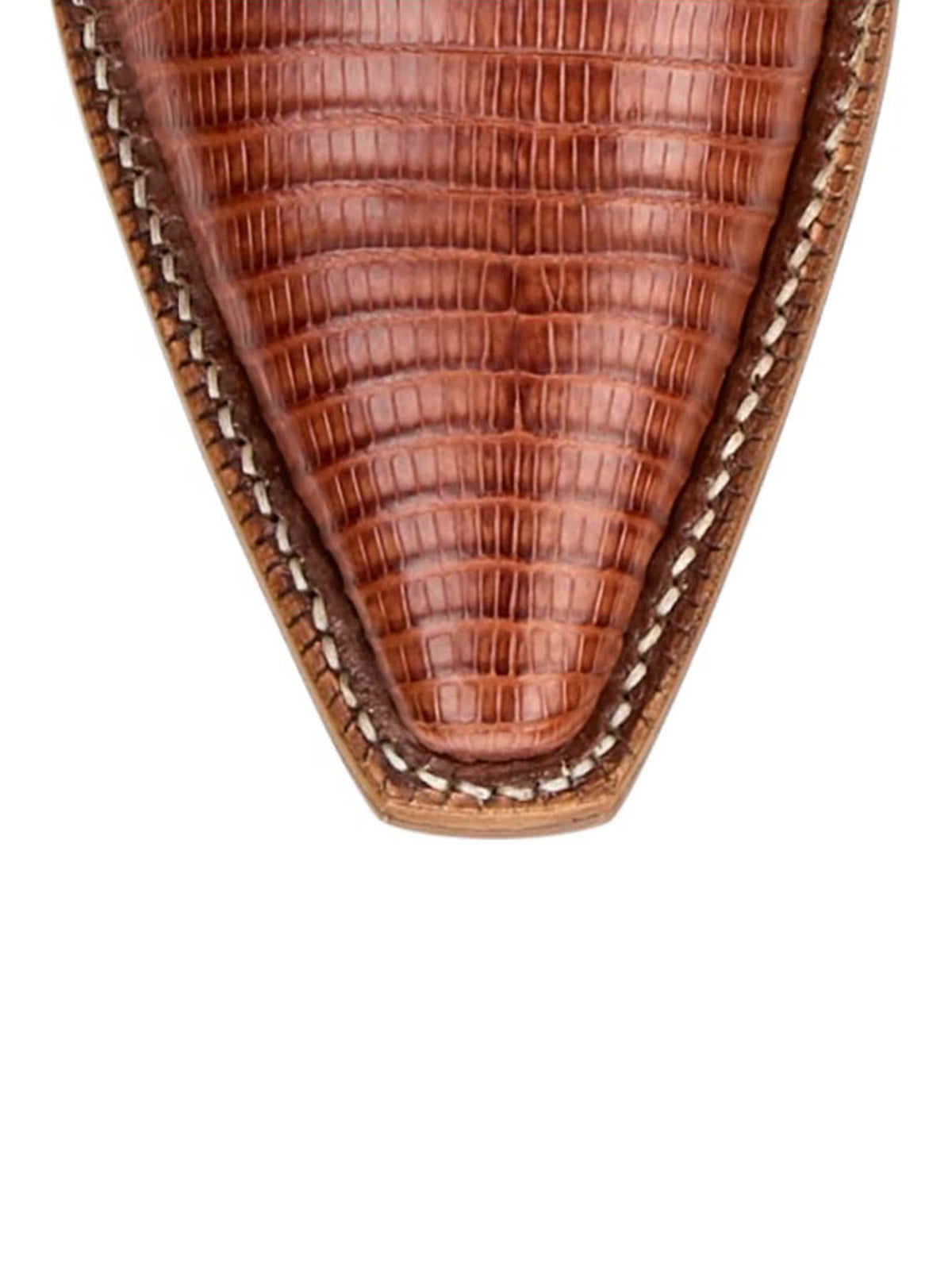 Brown Lizard Print Snip-Toe Western Stitch Knee High Cowgirl Boots