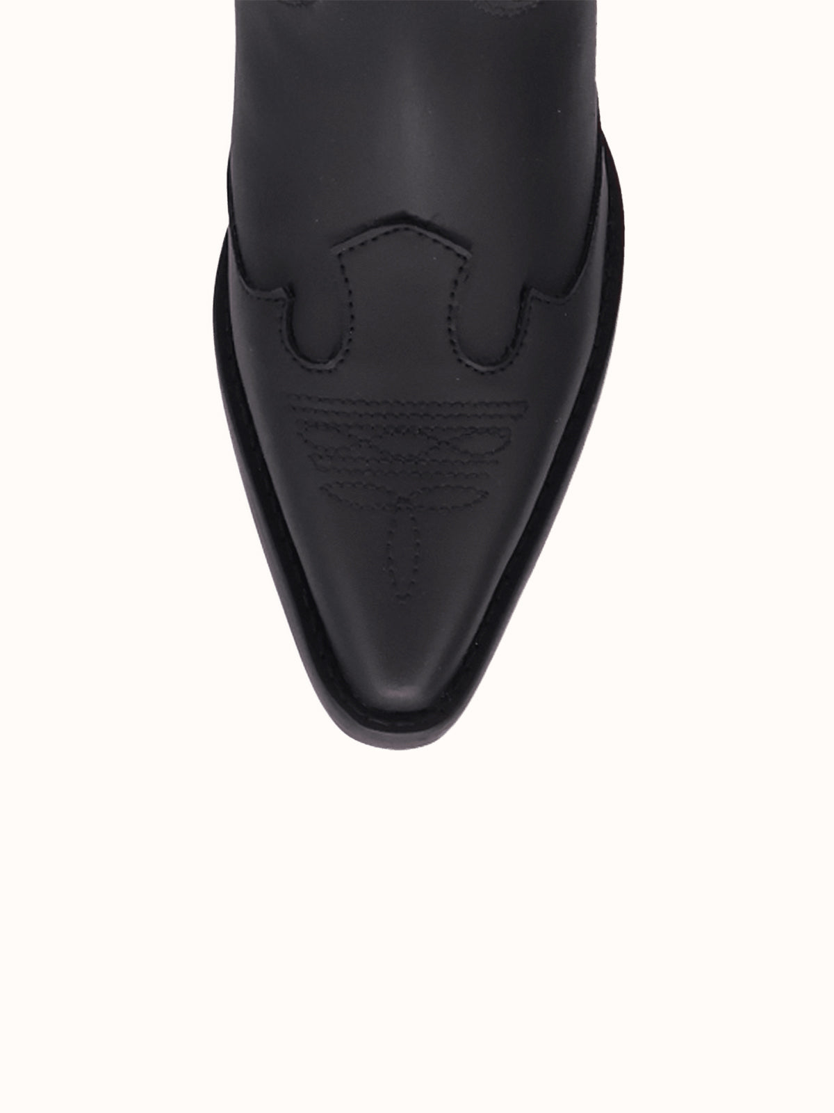 Black And Cow Pattern Snip-Toe Sleek Ankle Cowgirl Boots