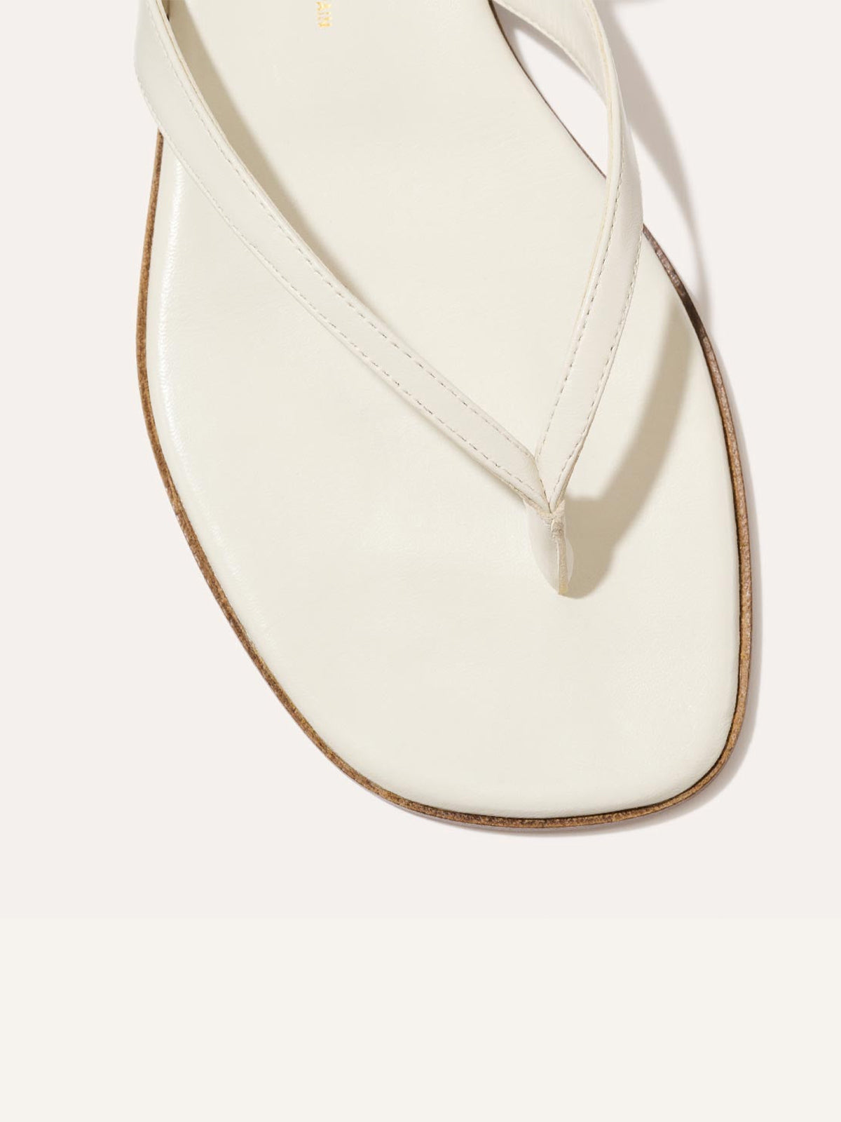 Ivory Square-Toe Strappy And Ankle Strap Chic Sandals Flats