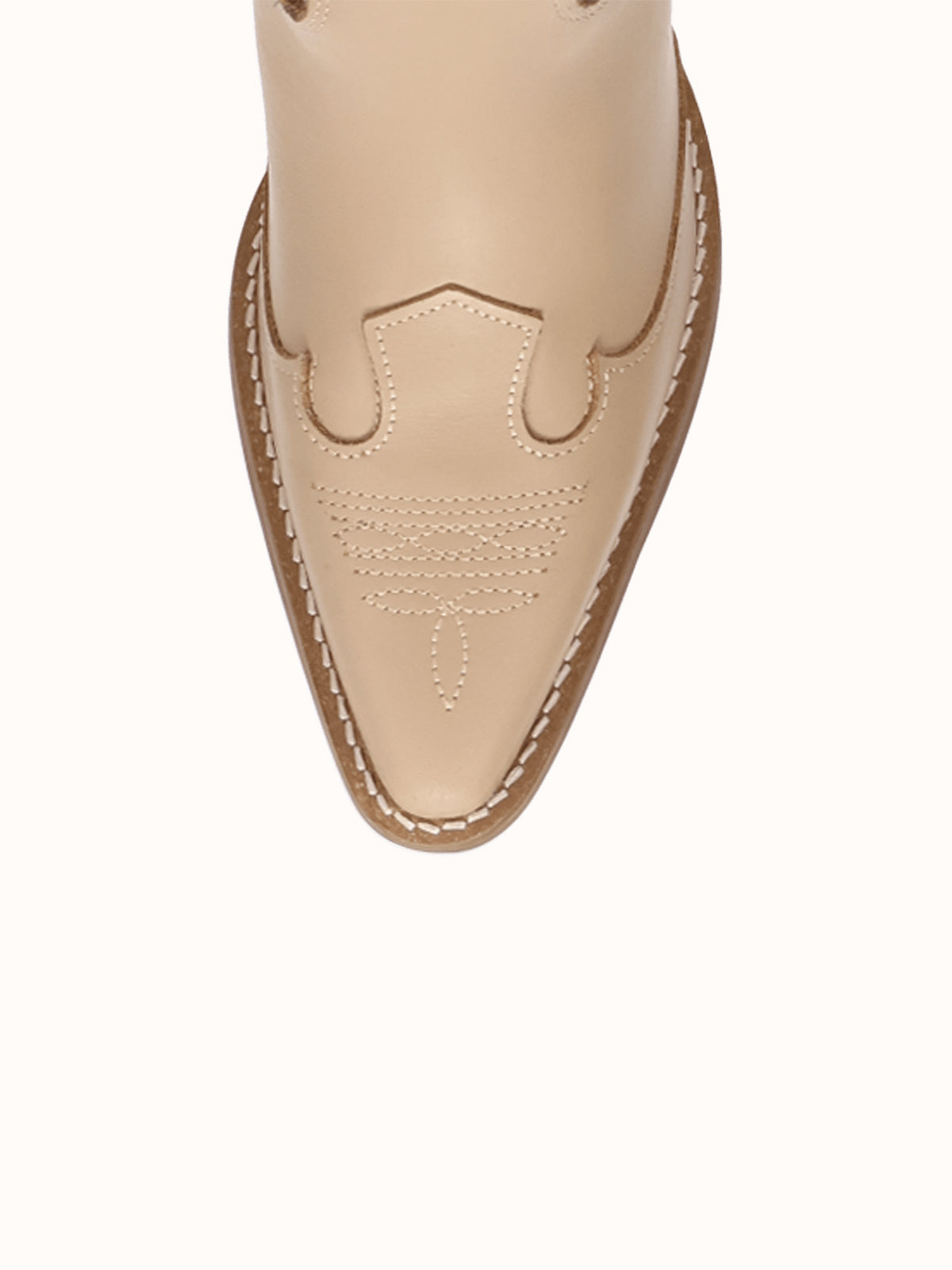 Beige And Leopard Pattern Snip-Toe Sleek Ankle Cowgirl Boots