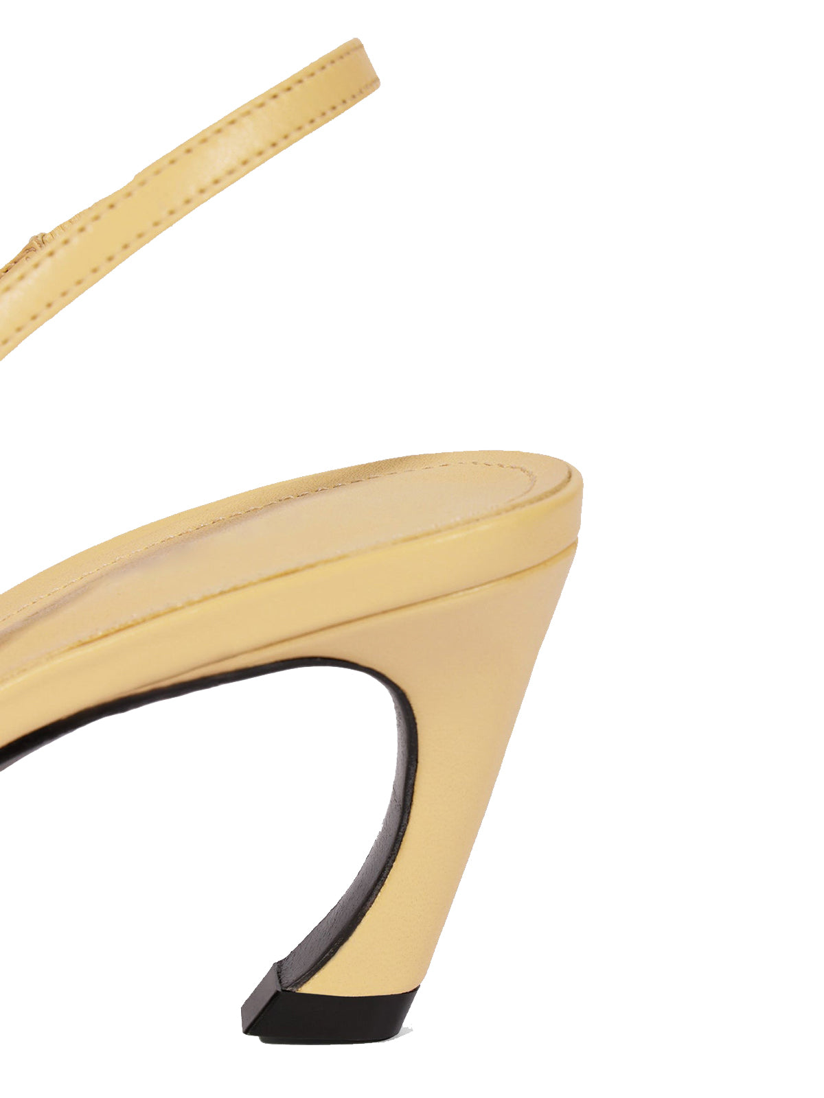 Slingback Pointed-Toe Simple Kitten Heels - Beige