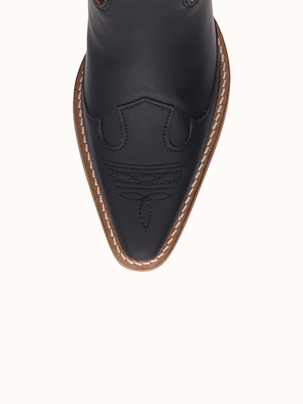 Black And Leopard Pattern Snip-Toe Sleek Ankle Cowgirl Boots
